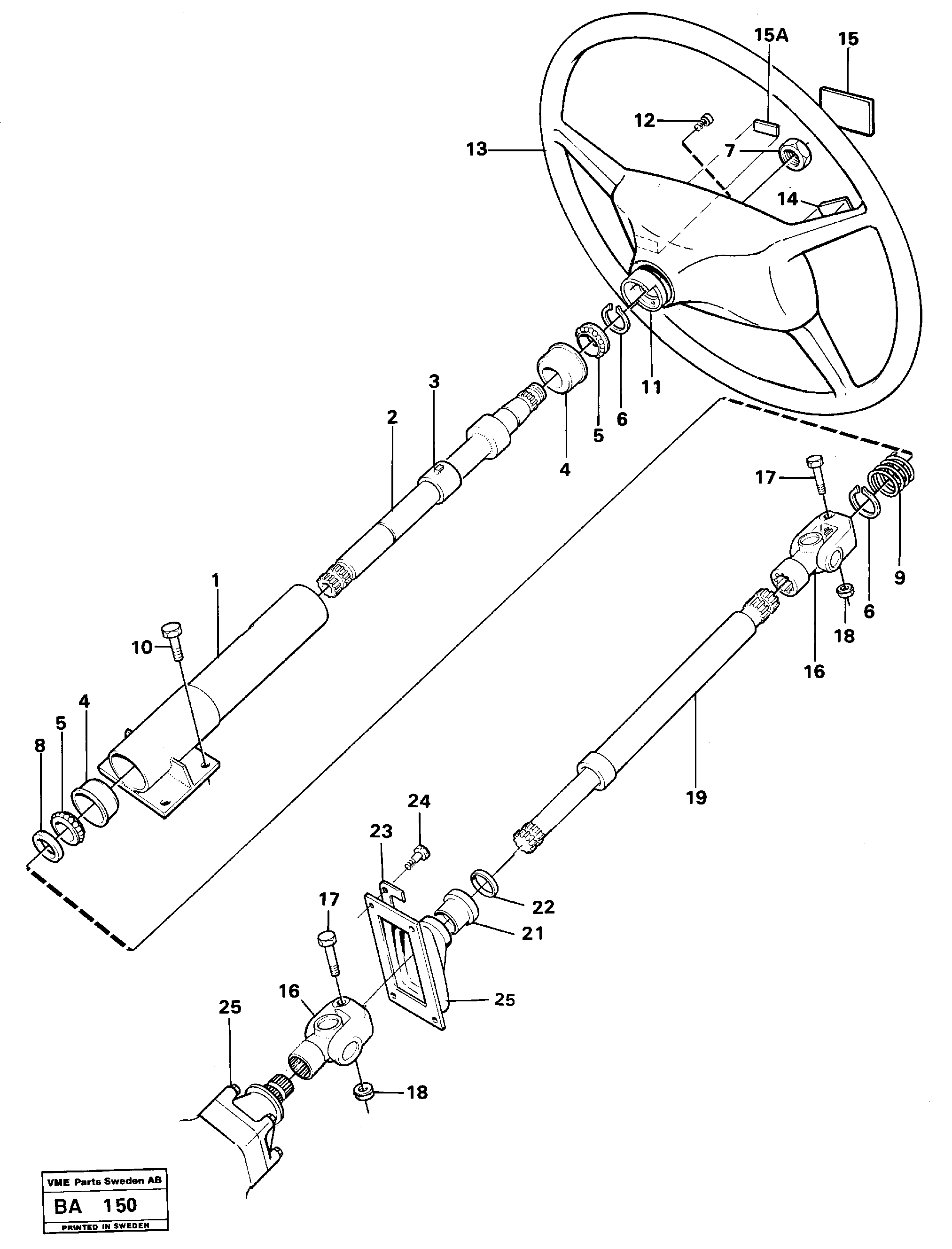 Схема запчастей Volvo A20 VOLVO BM A20 - 17024 Рулевое управление 