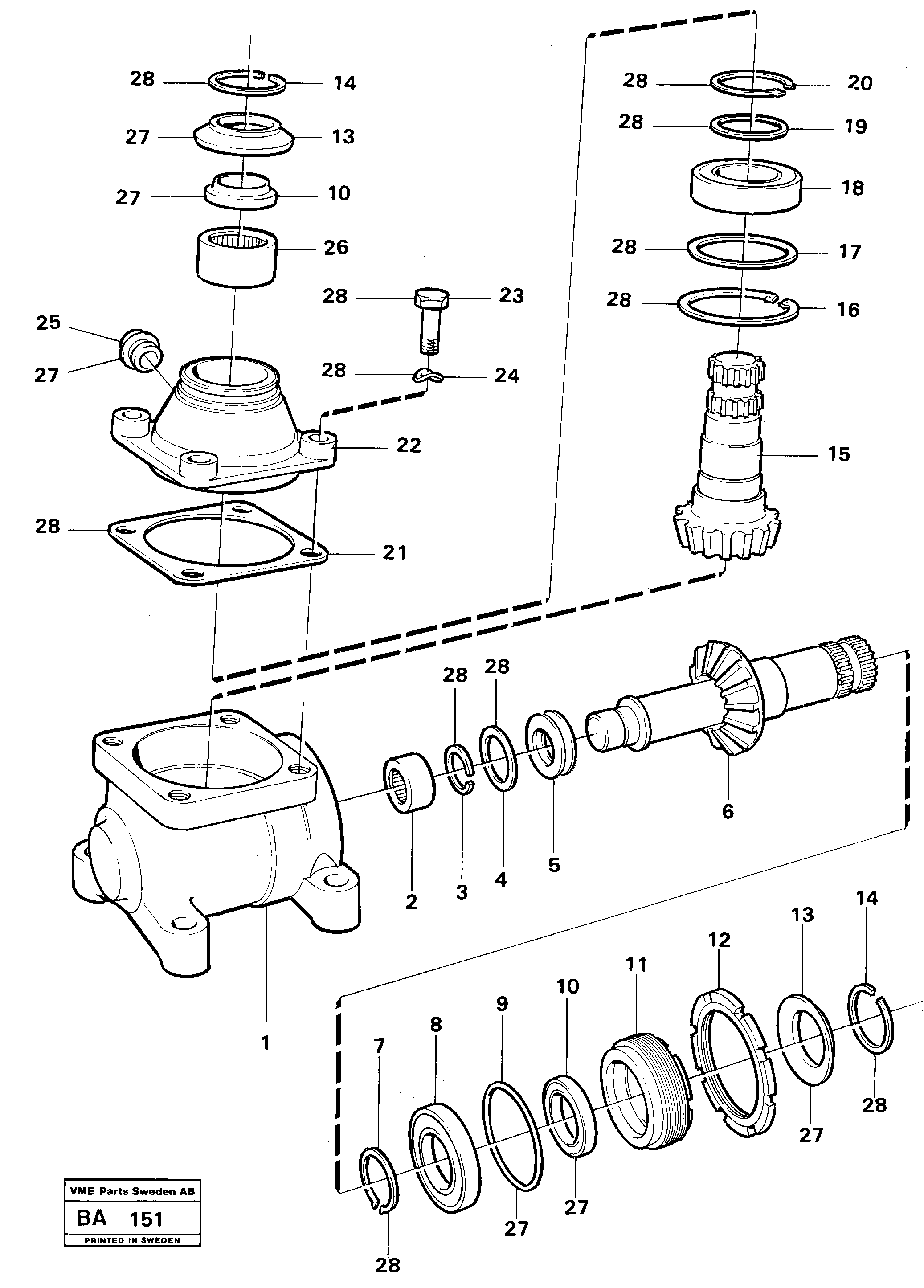 Схема запчастей Volvo A20 VOLVO BM A20 - 32306 Angle gear 