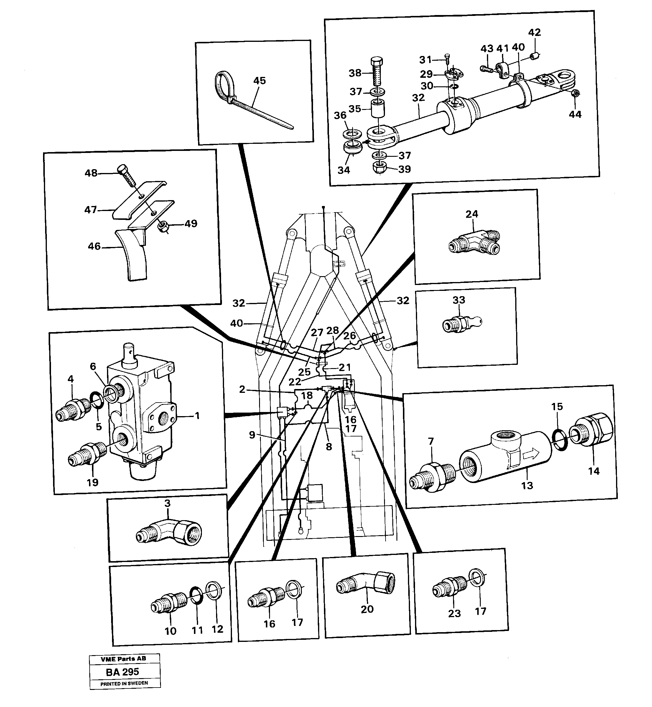 Схема запчастей Volvo A20 VOLVO BM A20 - 90103 Рулевая система 