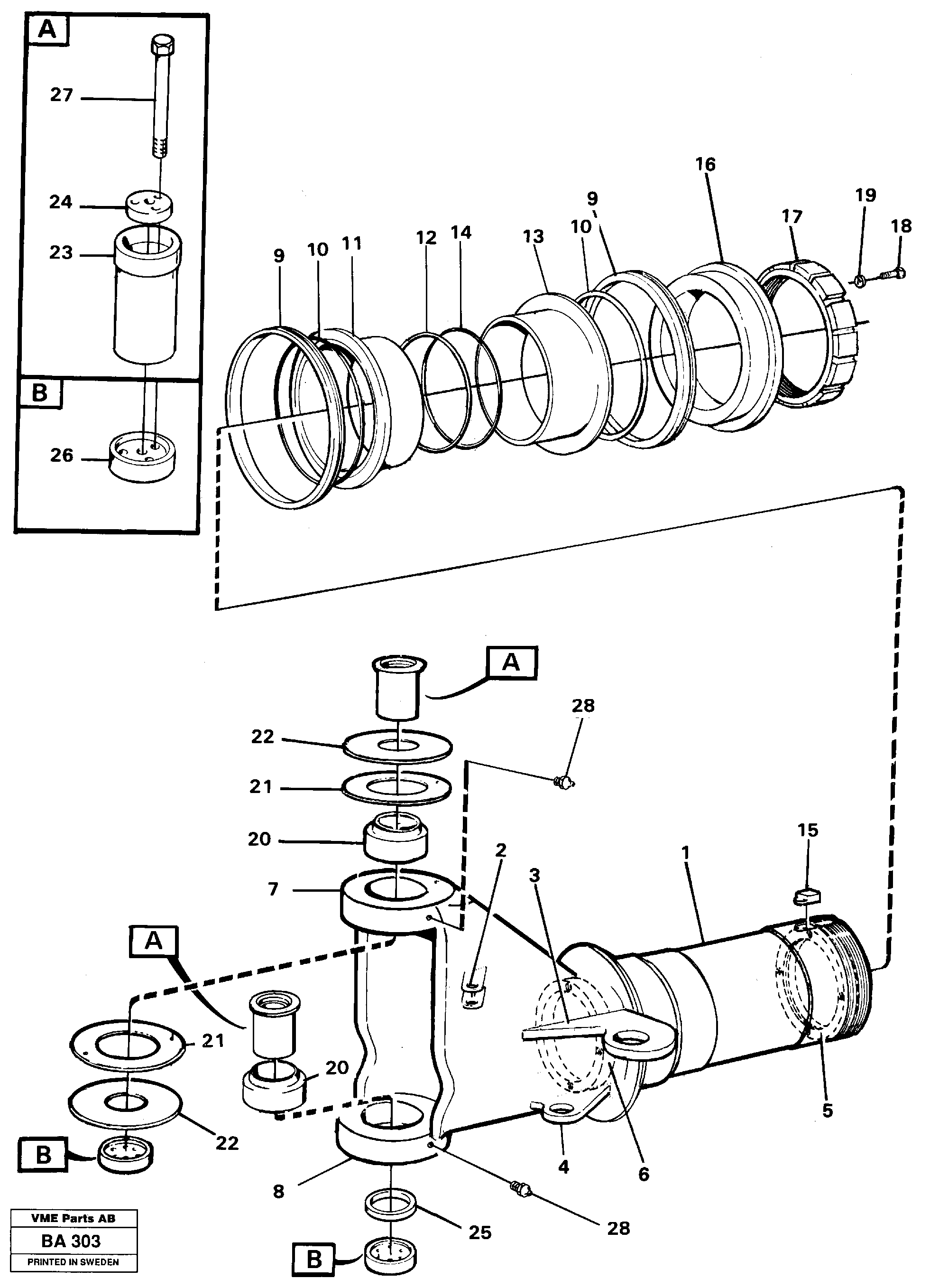 Схема запчастей Volvo A20 VOLVO BM A20 - 1211 Hitch 