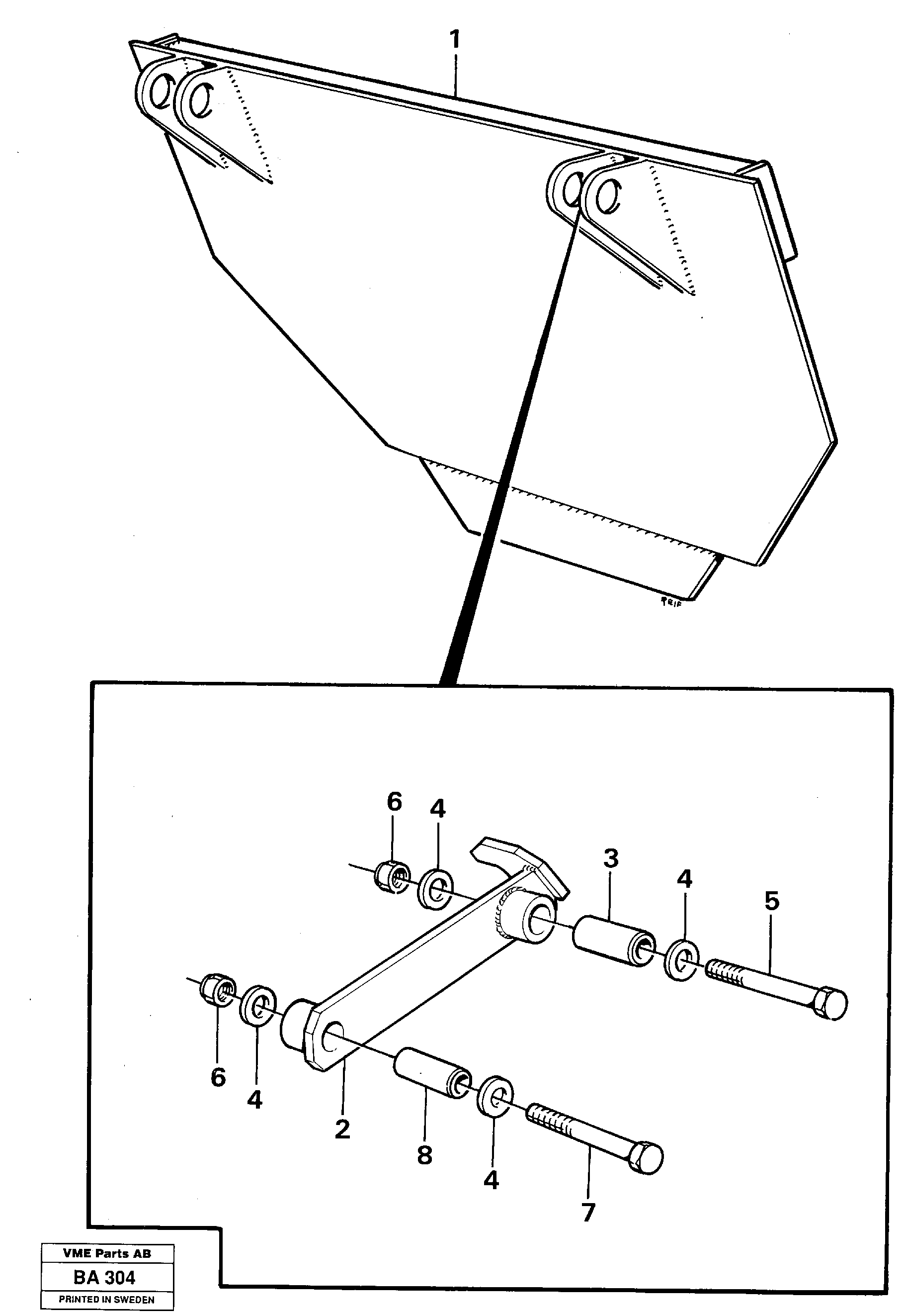 Схема запчастей Volvo A20 VOLVO BM A20 - 16374 Extra flap 
