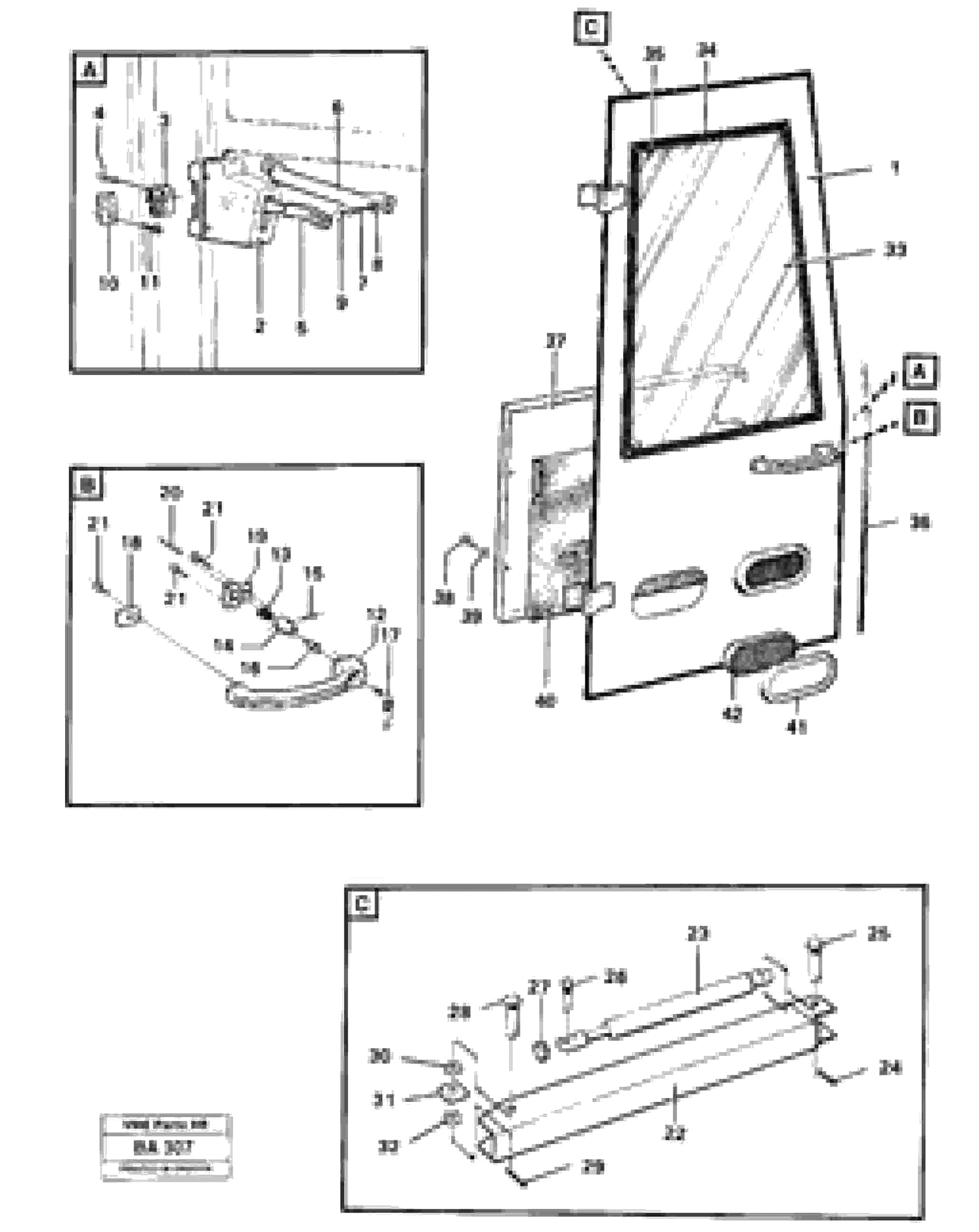 Схема запчастей Volvo A20 VOLVO BM A20 - 16376 Door 