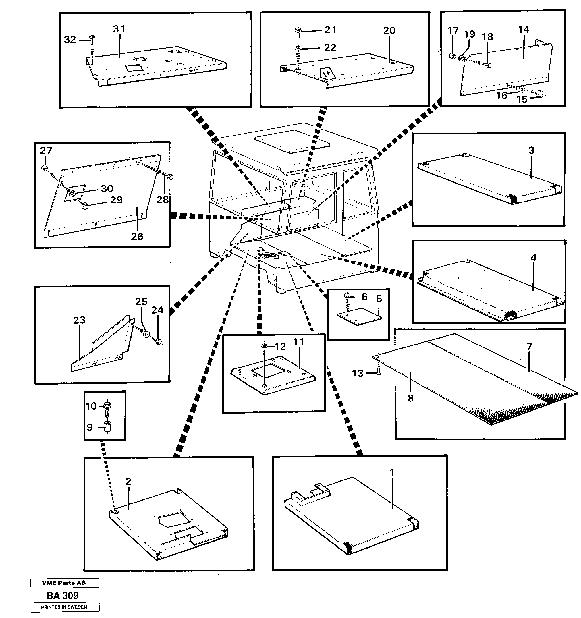 Схема запчастей Volvo A20 VOLVO BM A20 - 32522 Floor panel, cover plate protecting plate 