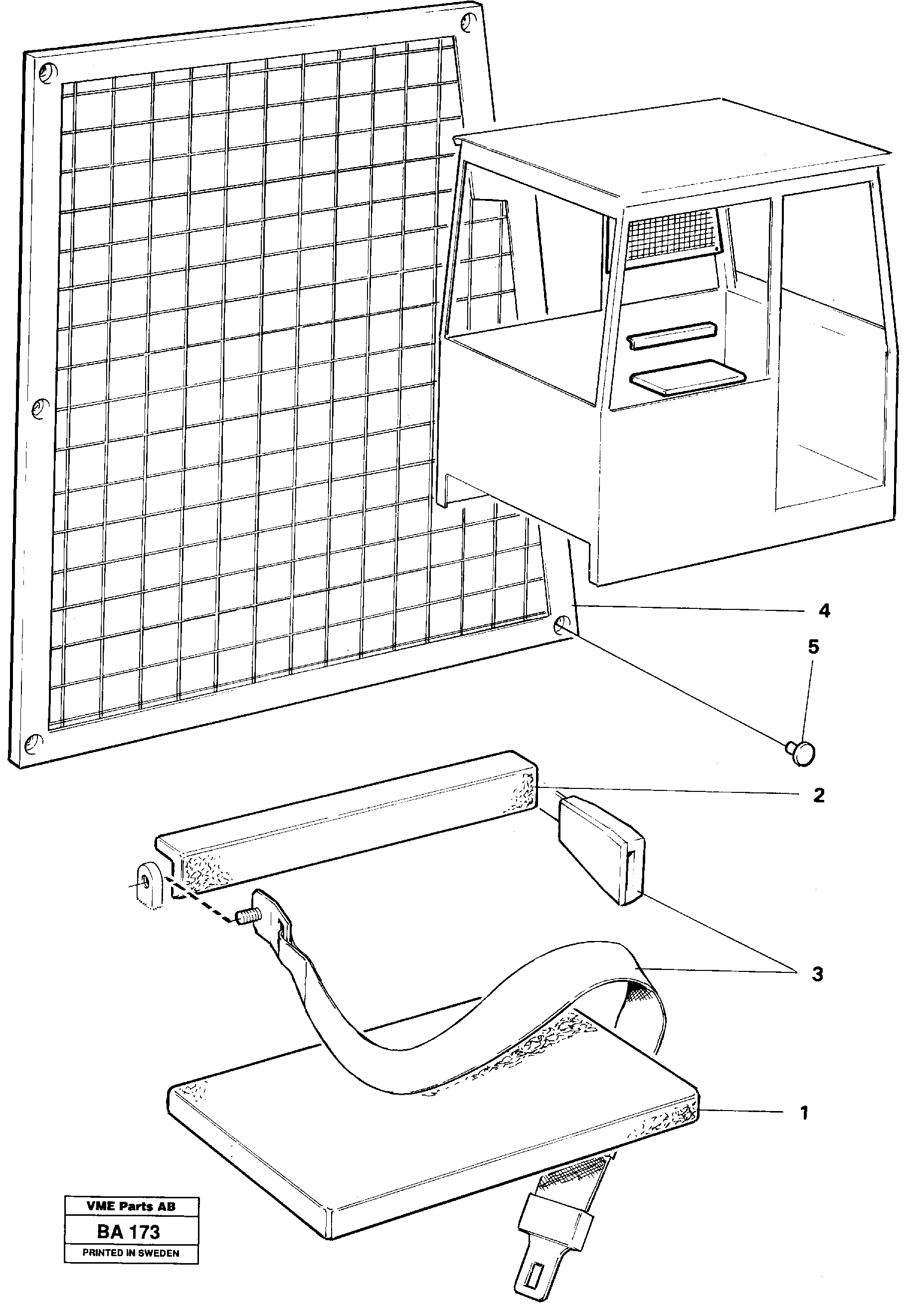 Схема запчастей Volvo A20 VOLVO BM A20 - 32307 Instructors seat, USA 