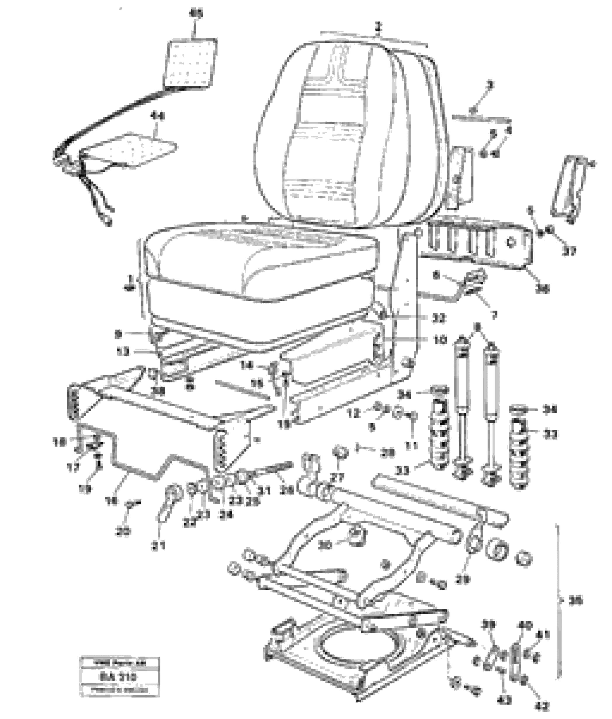 Схема запчастей Volvo A20 VOLVO BM A20 - 5355 Operators seat 