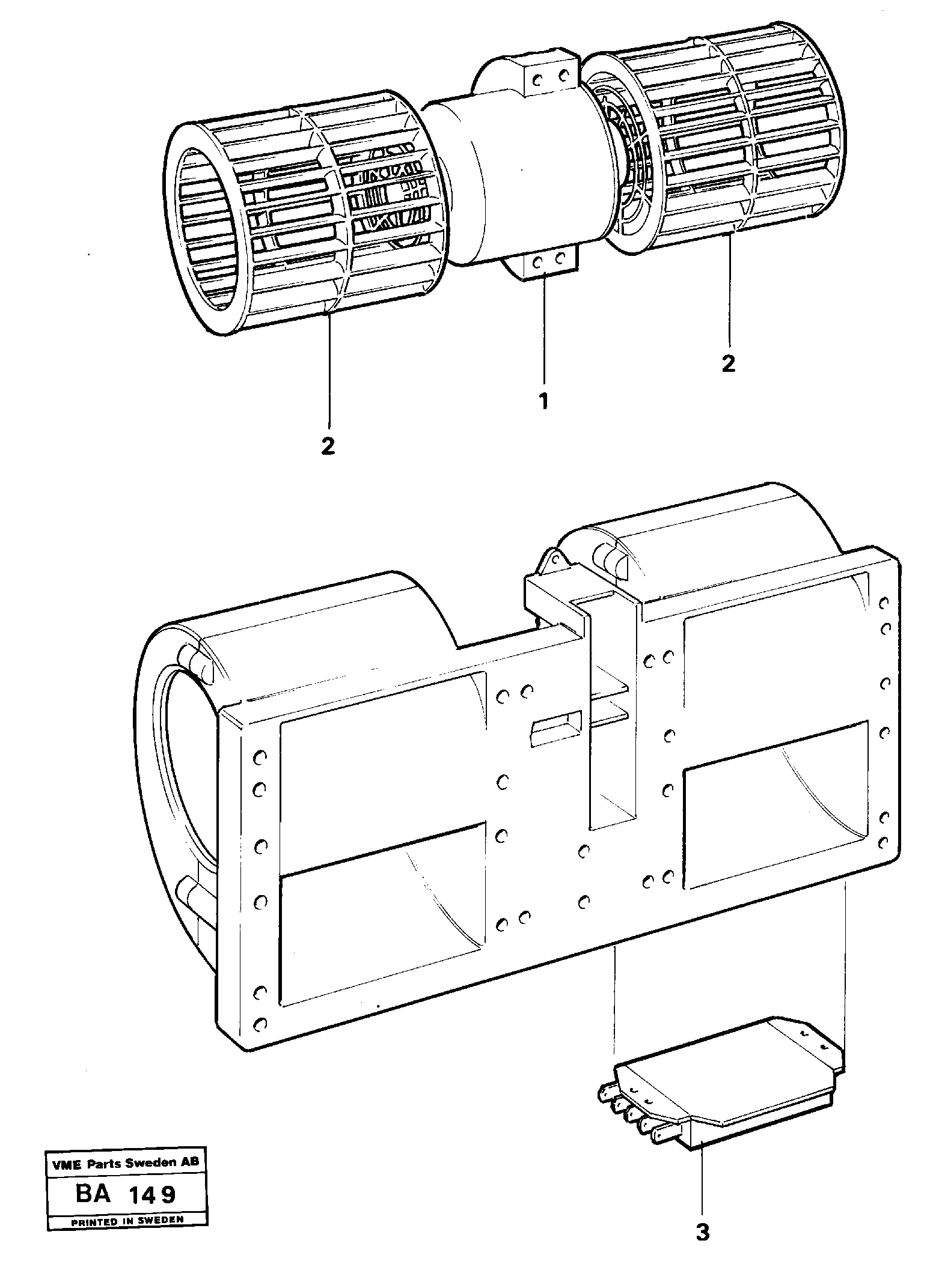 Схема запчастей Volvo A20 VOLVO BM A20 - 28099 Fan 