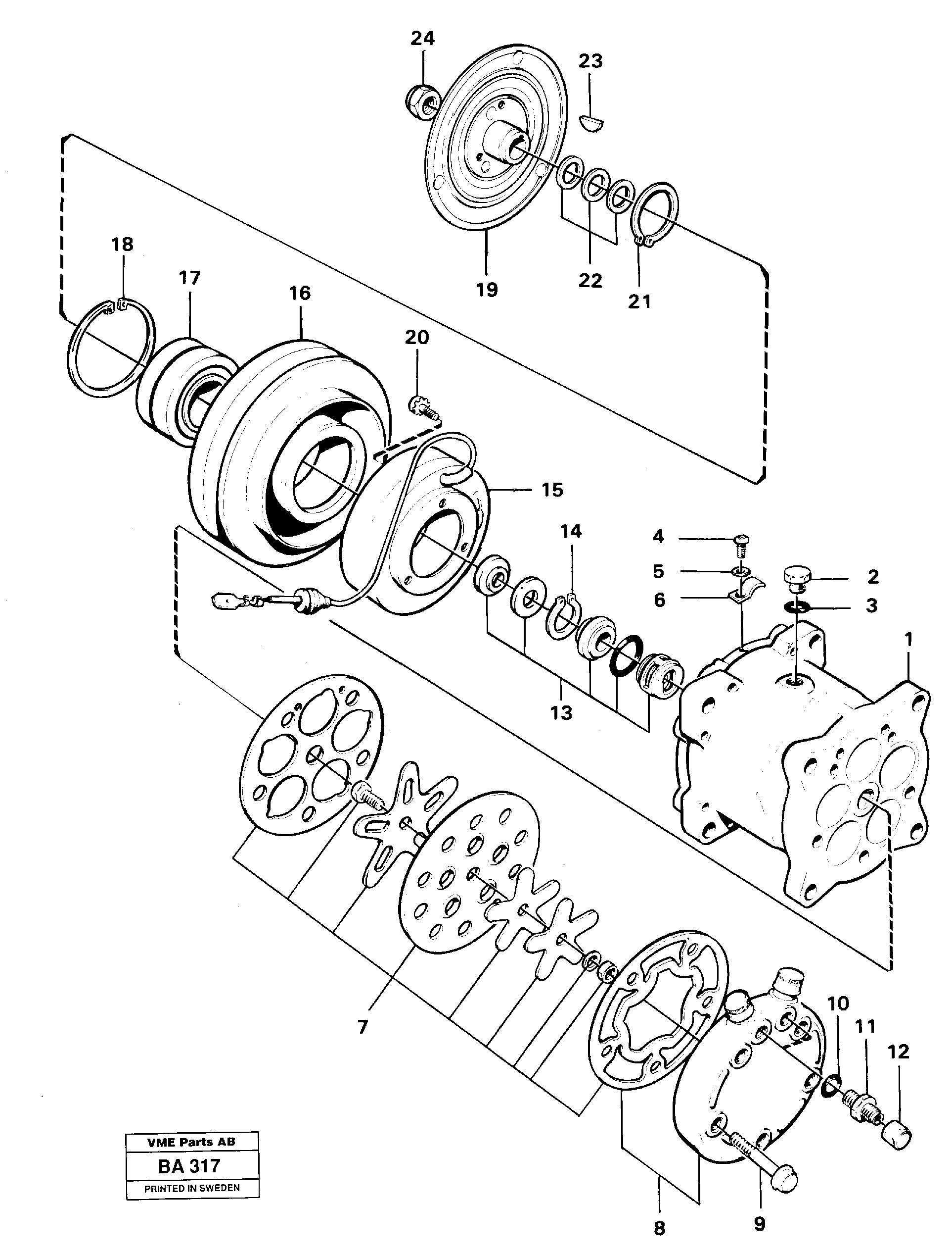 Схема запчастей Volvo A20 VOLVO BM A20 - 47896 Air compressor 