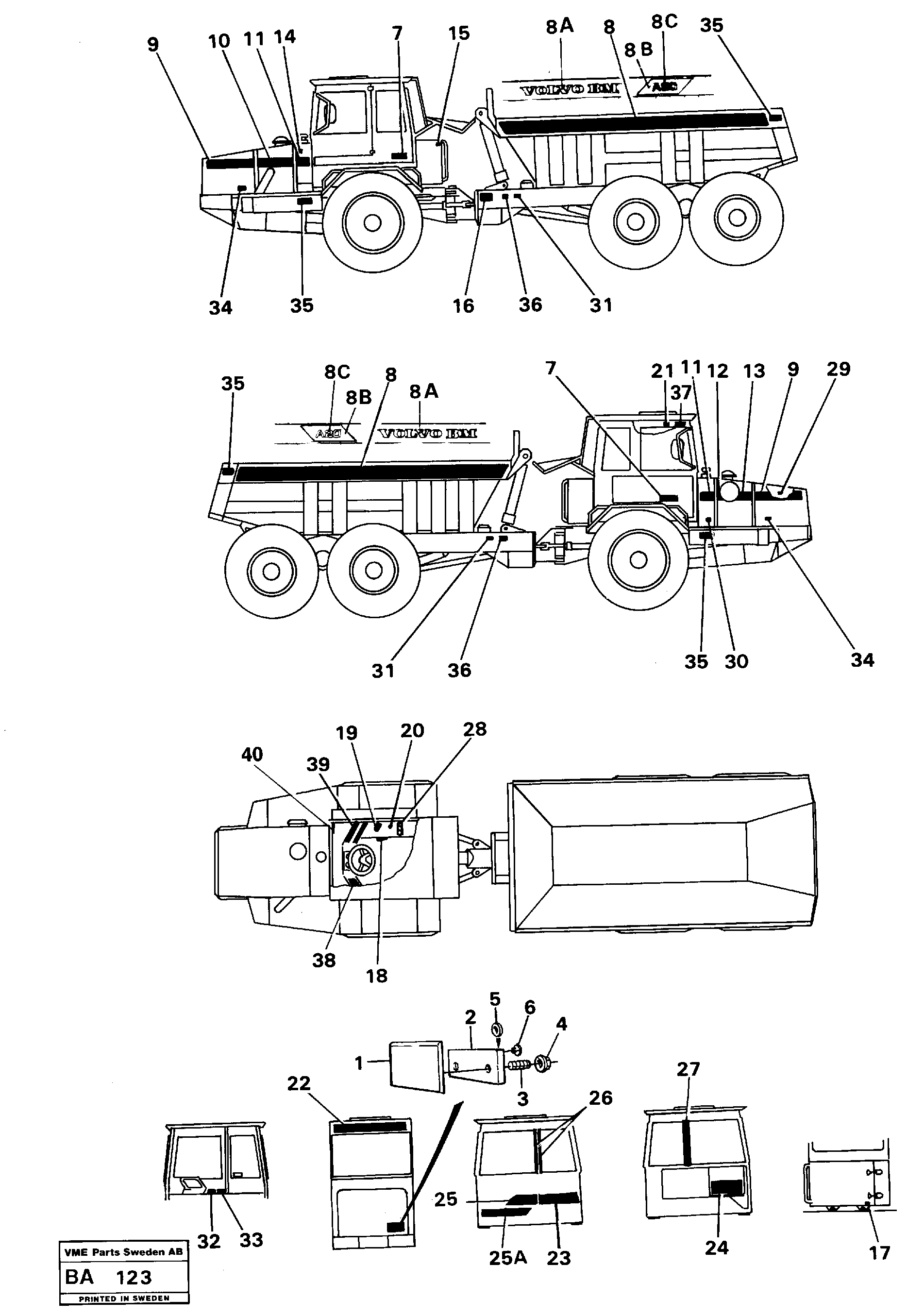 Схема запчастей Volvo A20 VOLVO BM A20 - 65960 Transfer 