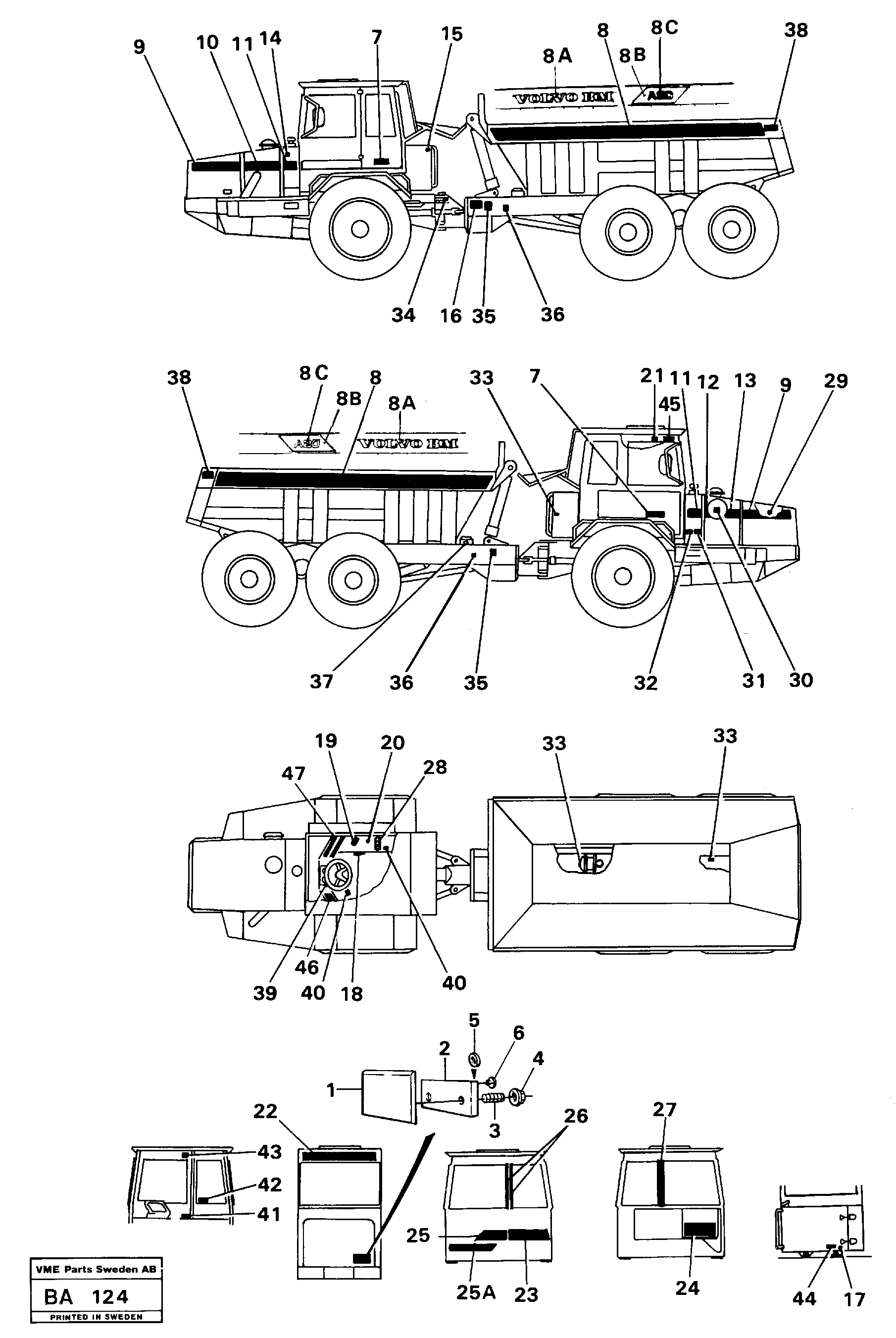 Схема запчастей Volvo A20 VOLVO BM A20 - 65961 Transfers, Usa 
