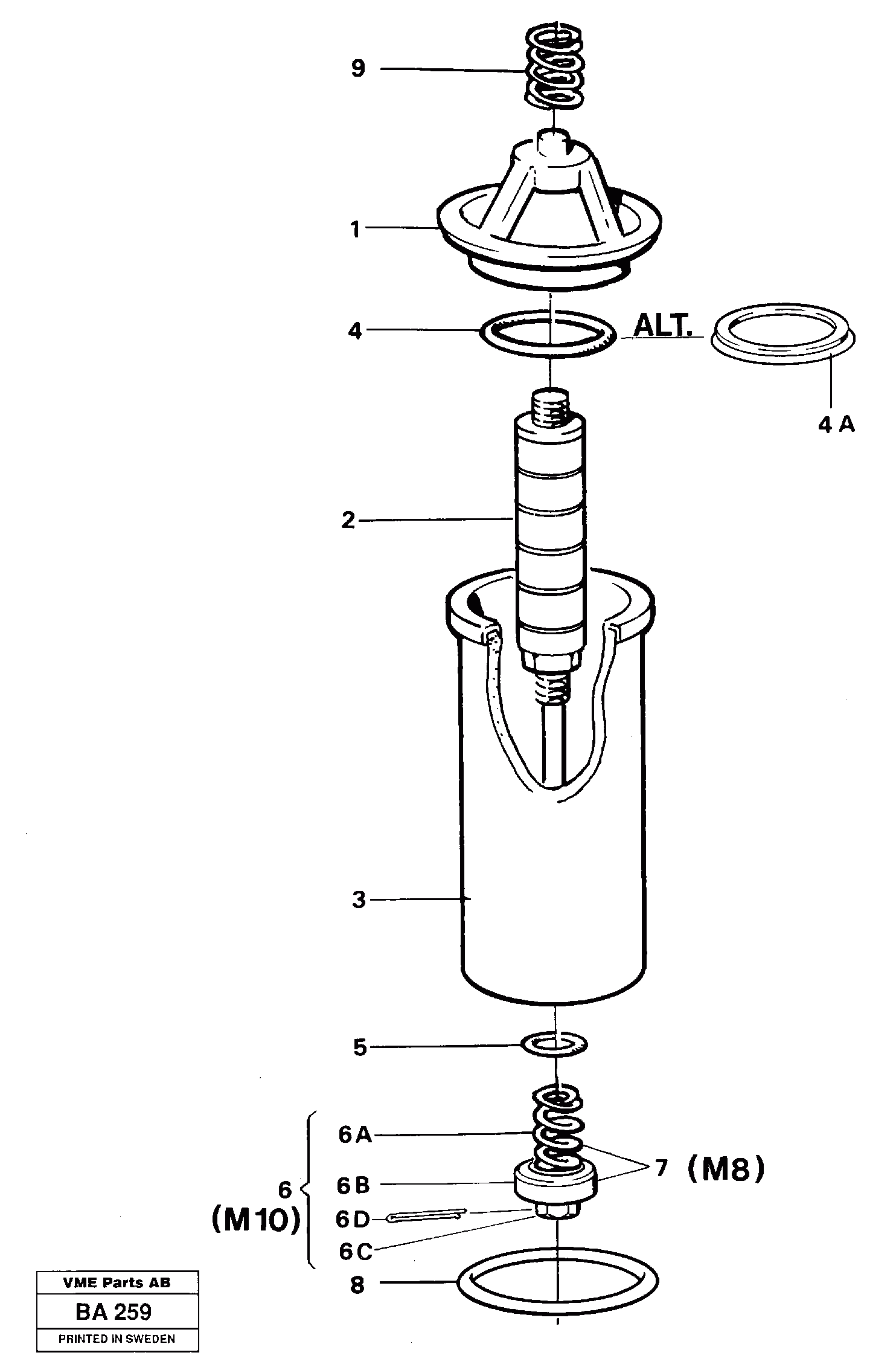 Схема запчастей Volvo A20 VOLVO BM A20 - 28148 Фильтр топливный 