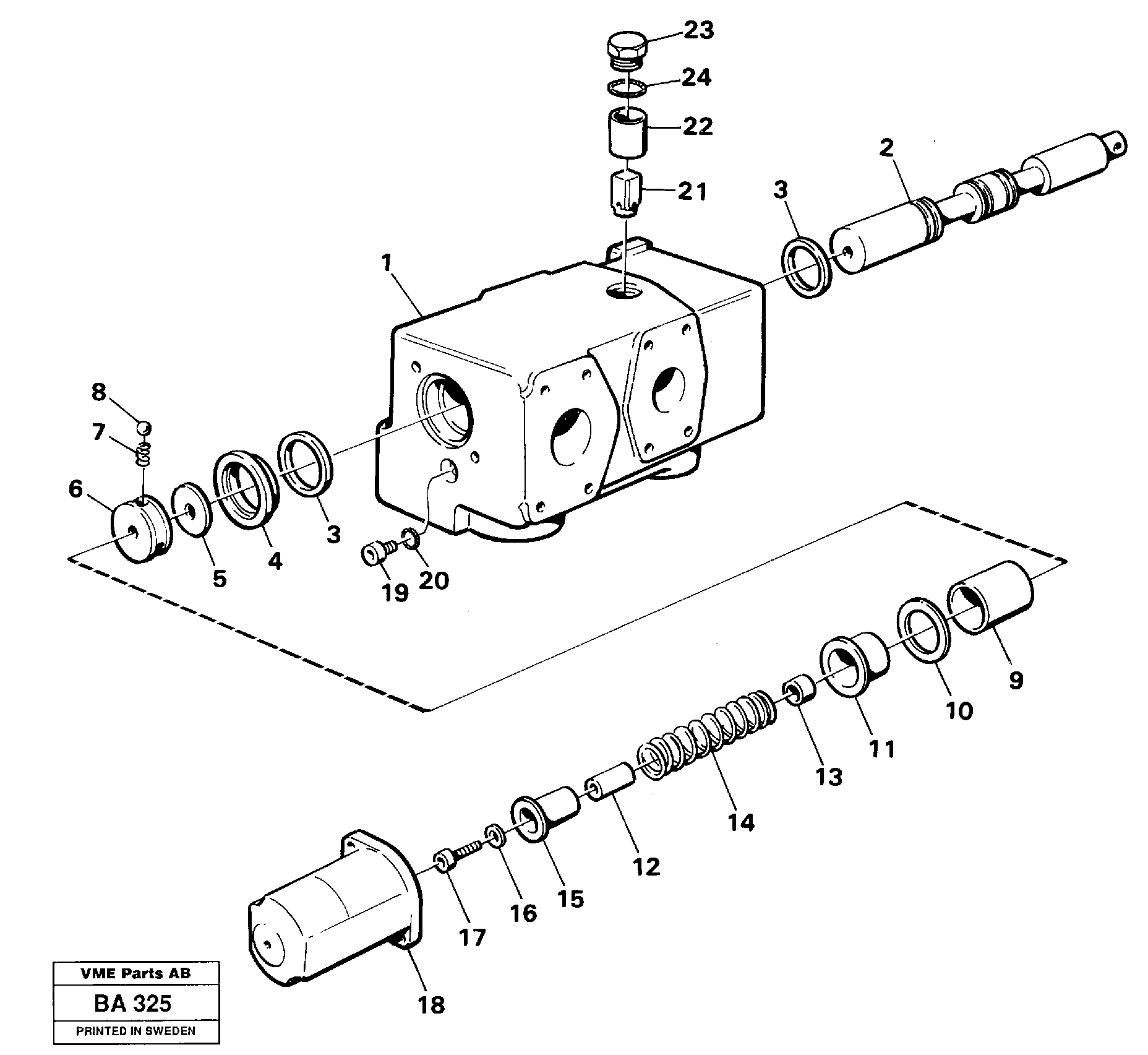 Схема запчастей Volvo A20 VOLVO BM A20 - 32772 Tip valve 