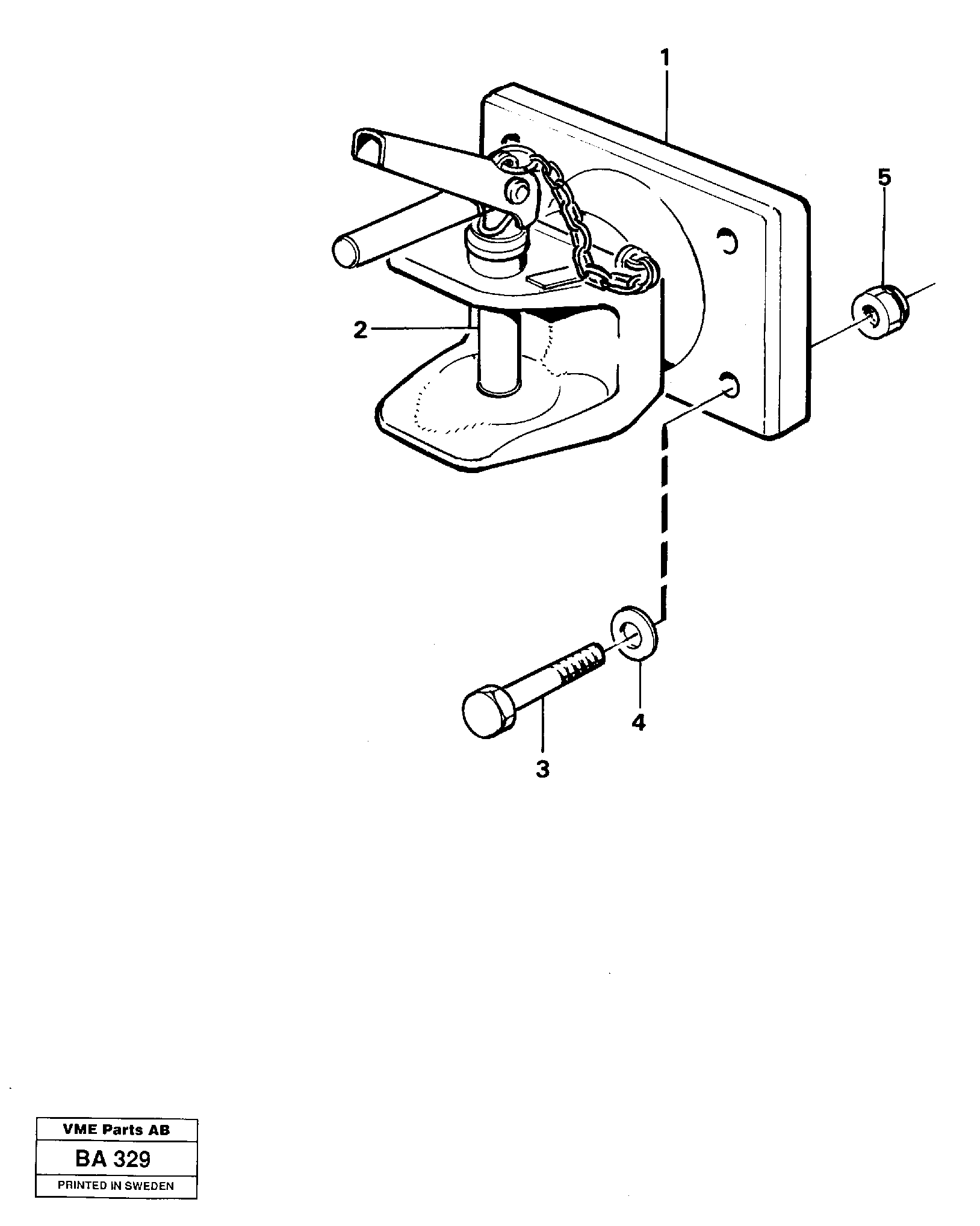 Схема запчастей Volvo A20 VOLVO BM A20 - 11066 Towing brace 
