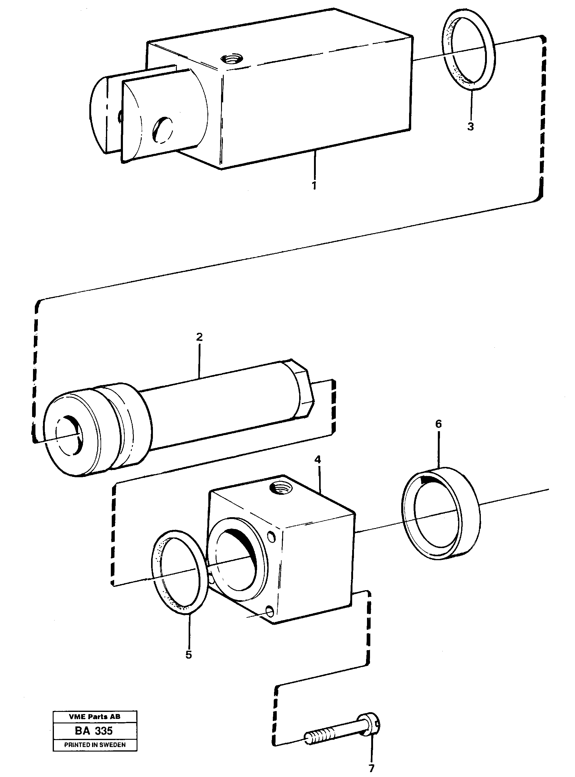 Схема запчастей Volvo A20 VOLVO BM A20 - 24627 цилиндр 