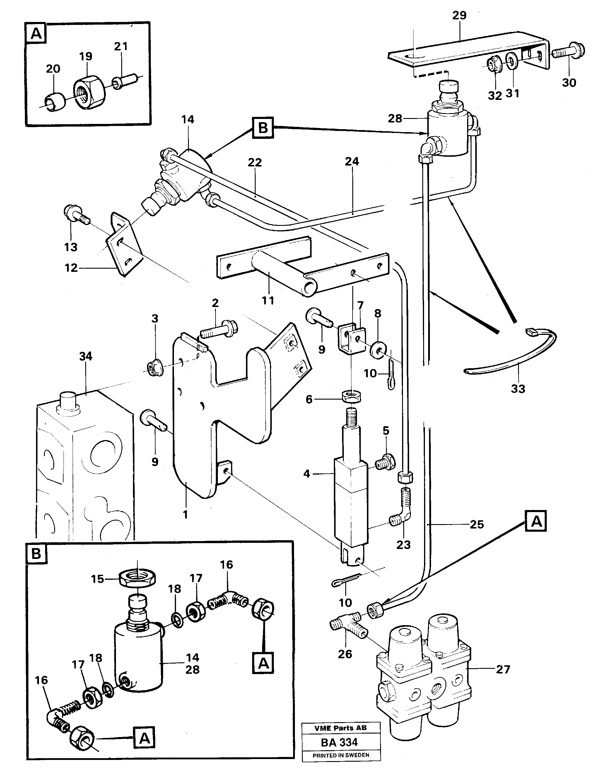 Схема запчастей Volvo A20 VOLVO BM A20 - 88761 Tip 