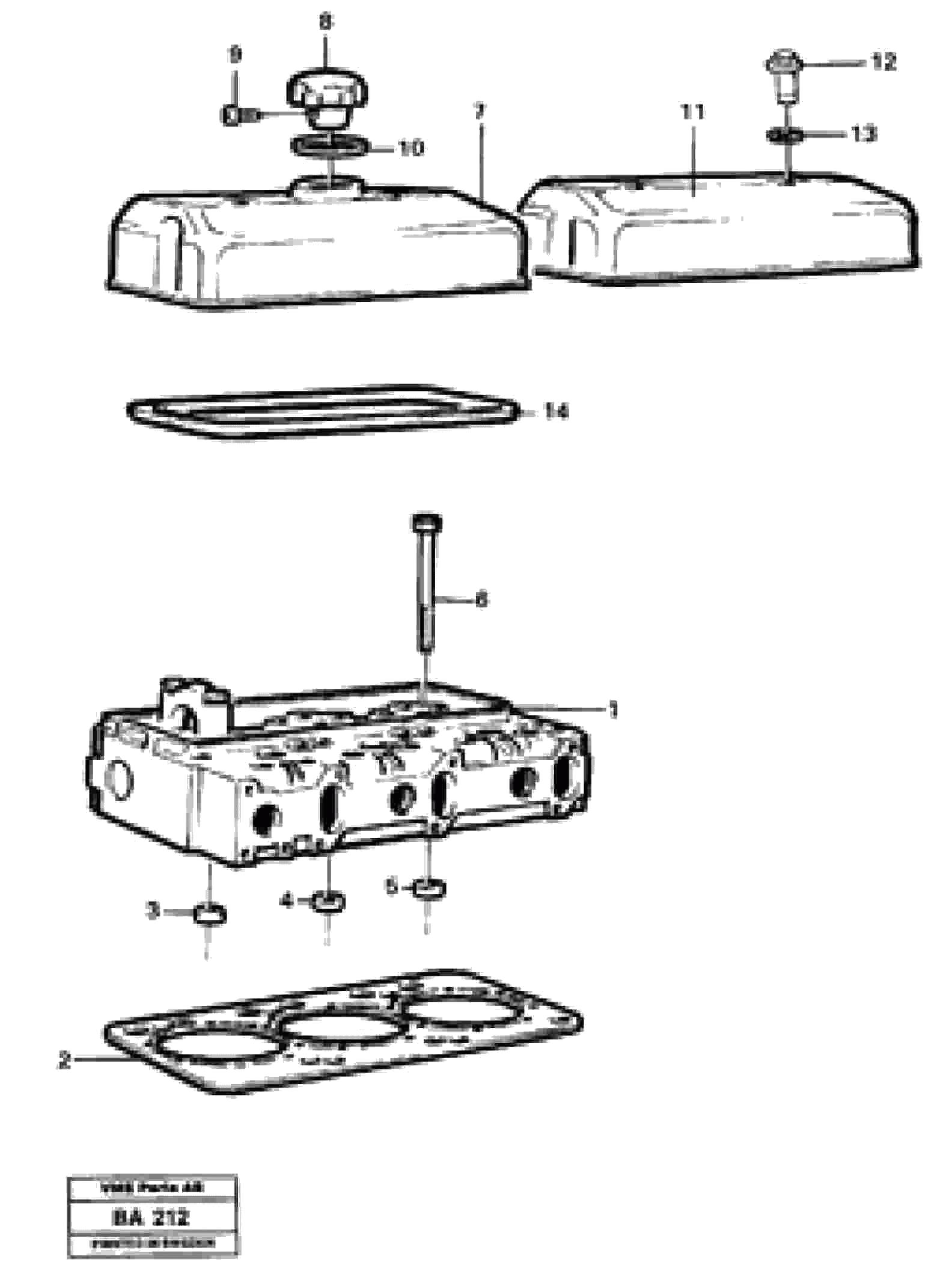 Схема запчастей Volvo A20 VOLVO BM A20 - 17881 Cylinder-head and valve-cover 
