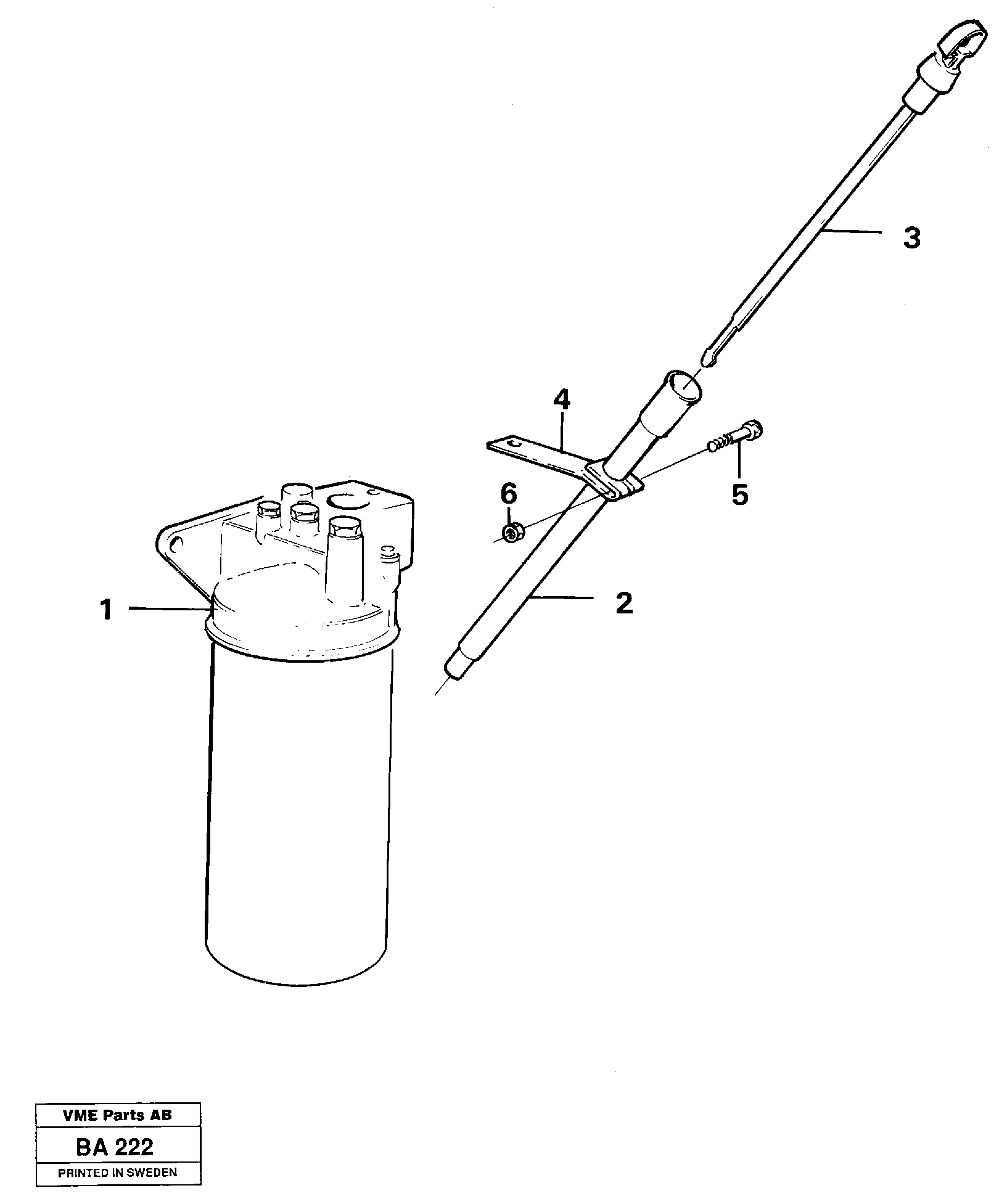 Схема запчастей Volvo A20 VOLVO BM A20 - 17885 Oil dipstick 