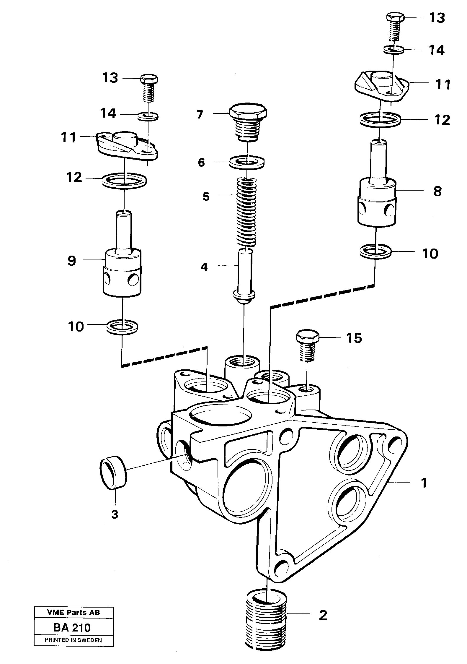 Схема запчастей Volvo A20 VOLVO BM A20 - 48422 Housing, oil filter 