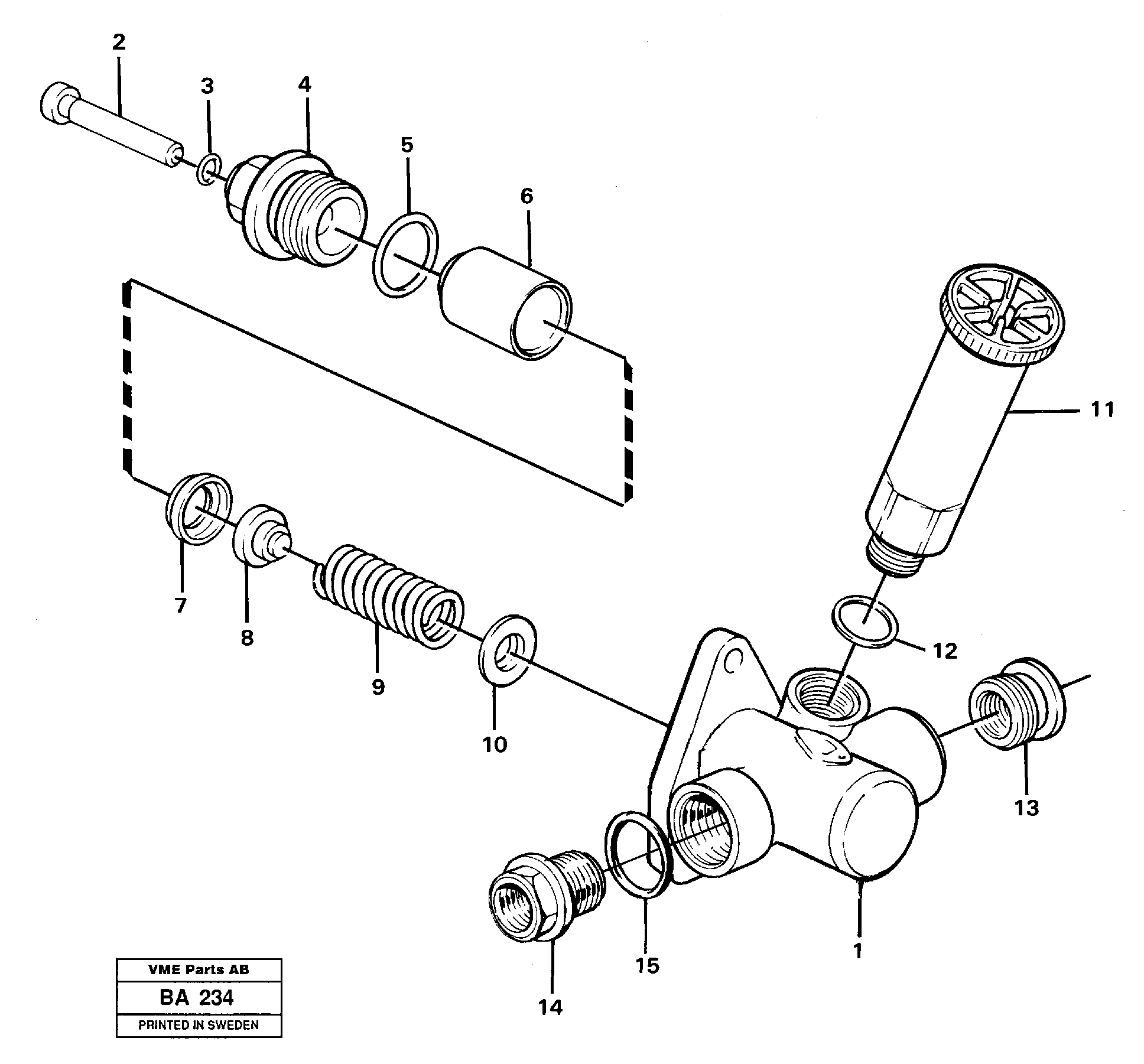 Схема запчастей Volvo A20 VOLVO BM A20 - 103425 Feed pump 