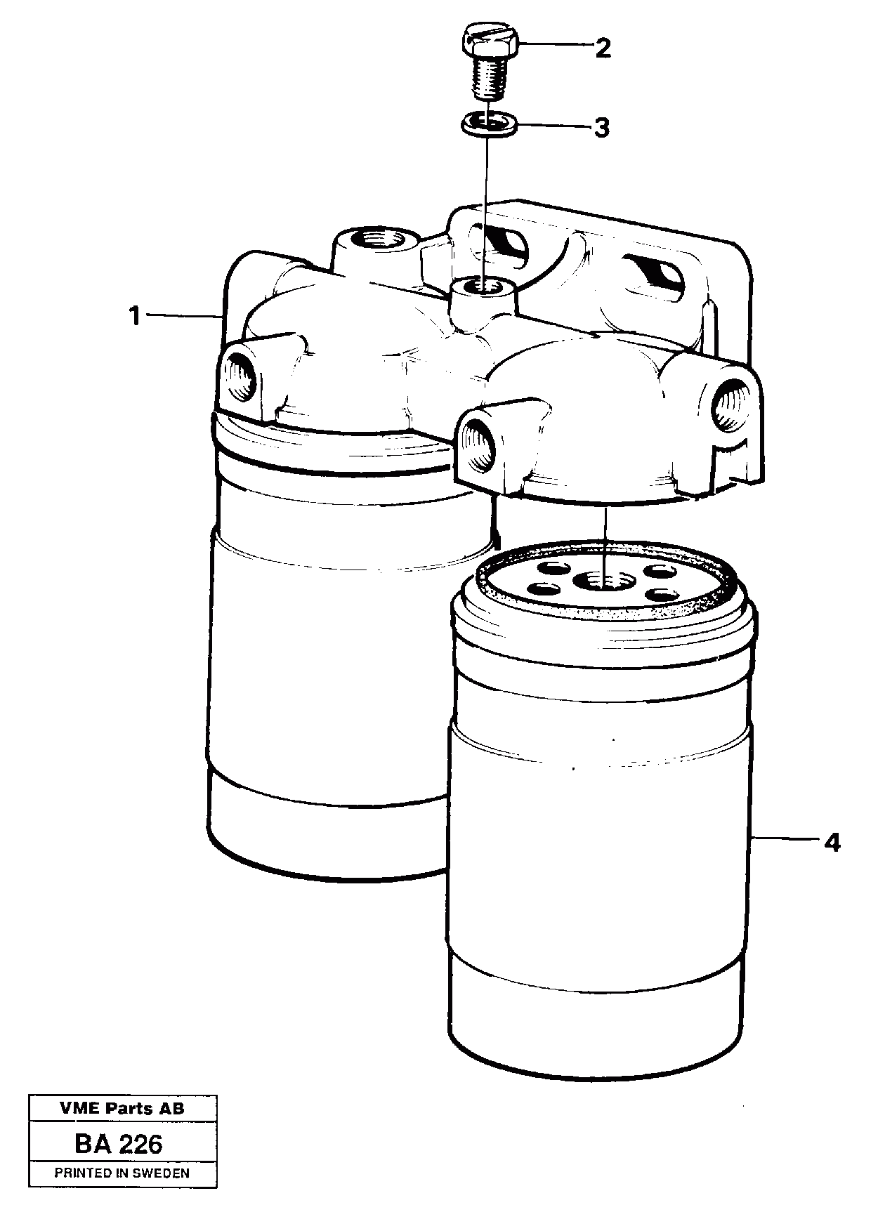 Схема запчастей Volvo A20 VOLVO BM A20 - 17887 Фильтр топливный 
