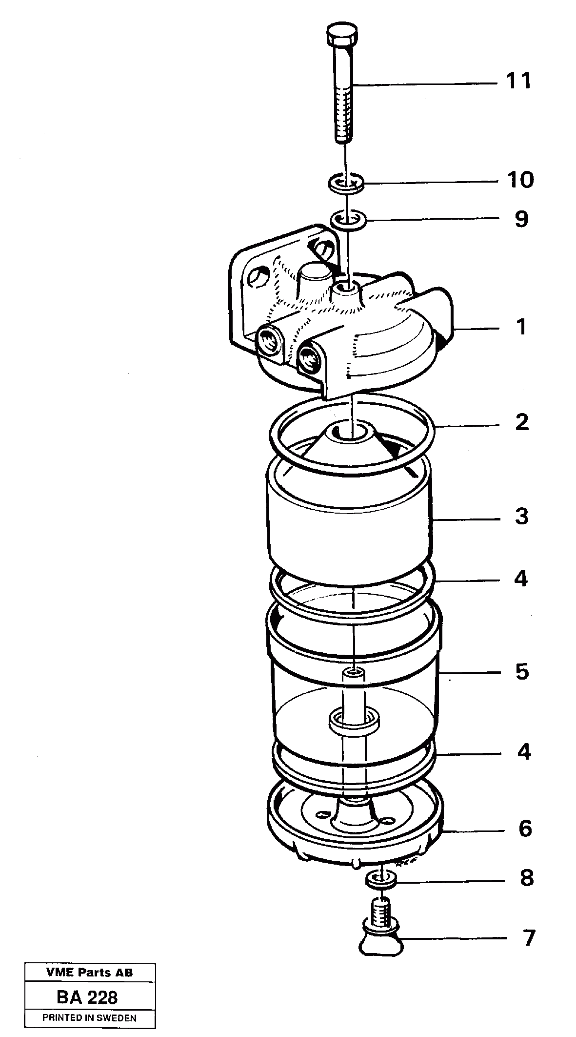 Схема запчастей Volvo A20 VOLVO BM A20 - 17889 Фильтр топливный 