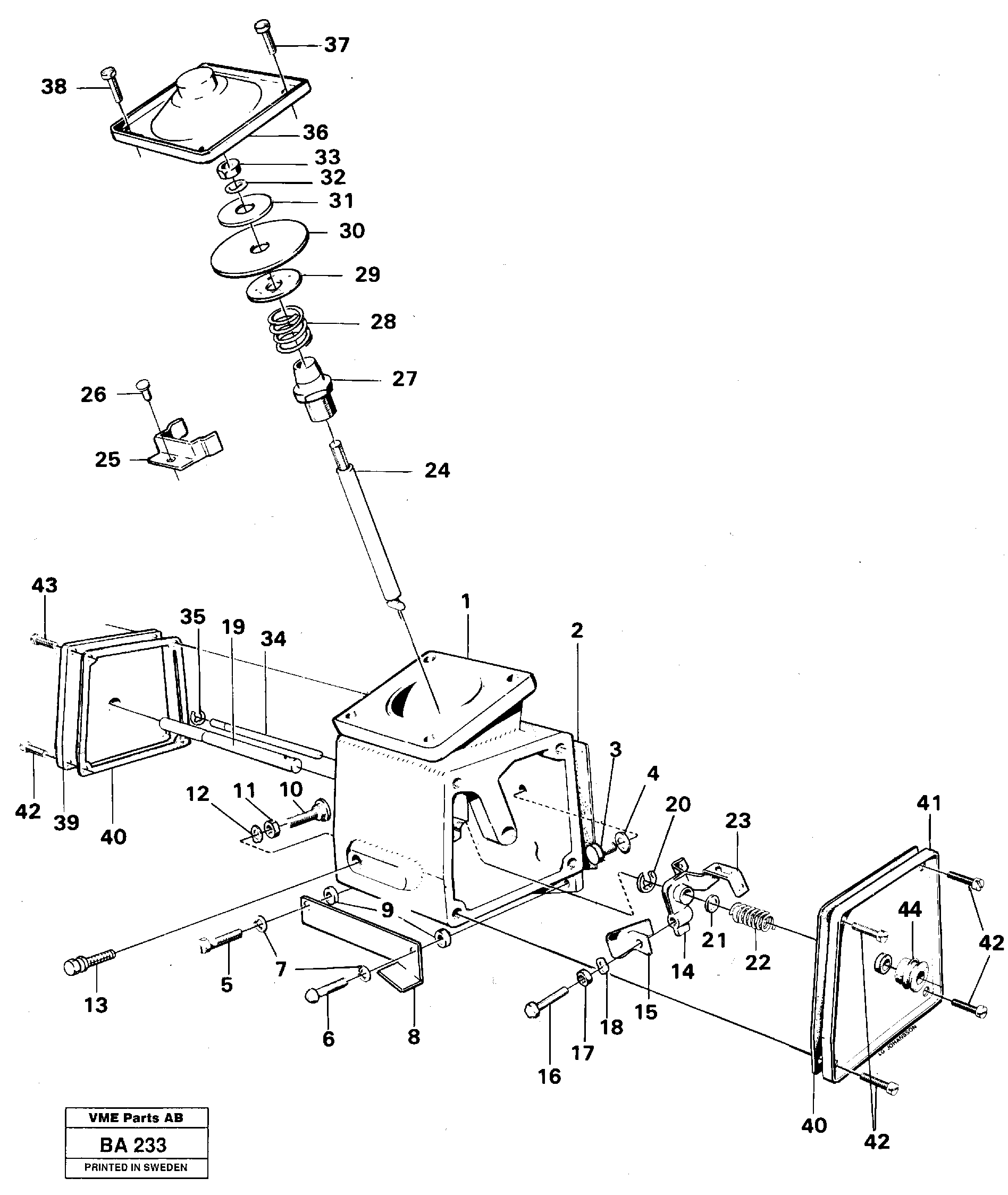 Схема запчастей Volvo A20 VOLVO BM A20 - 41283 Smoke limiter 