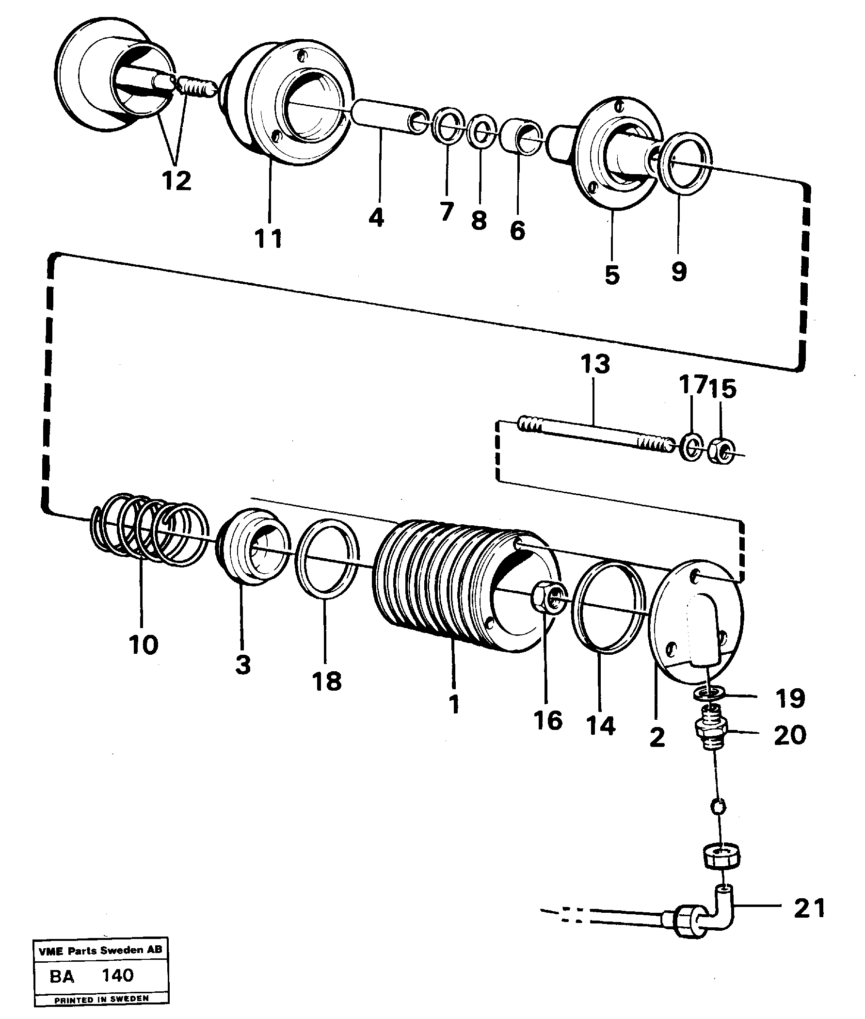 Схема запчастей Volvo A20 VOLVO BM A20 - 15656 Exhaust pressure regulator 