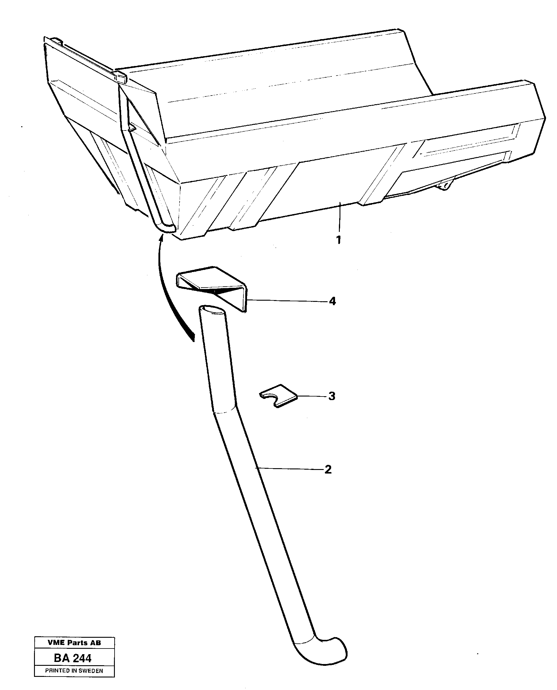 Схема запчастей Volvo A20 VOLVO BM A20 - 5185 Body front heating outlet 