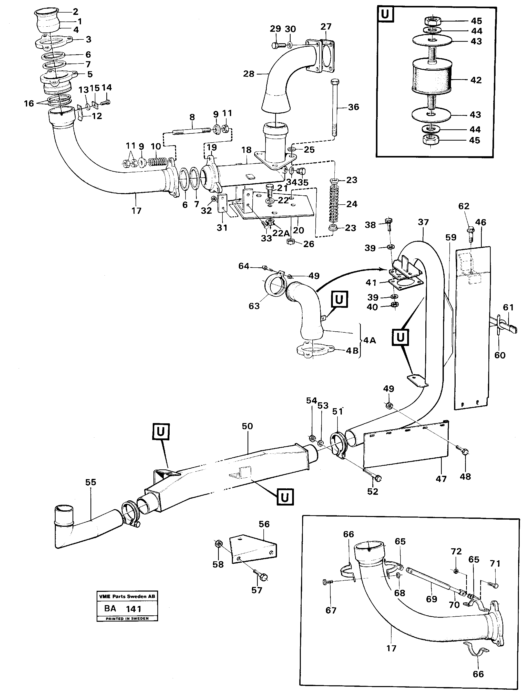 Схема запчастей Volvo A20 VOLVO BM A20 - 81594 Dumper basket heating 