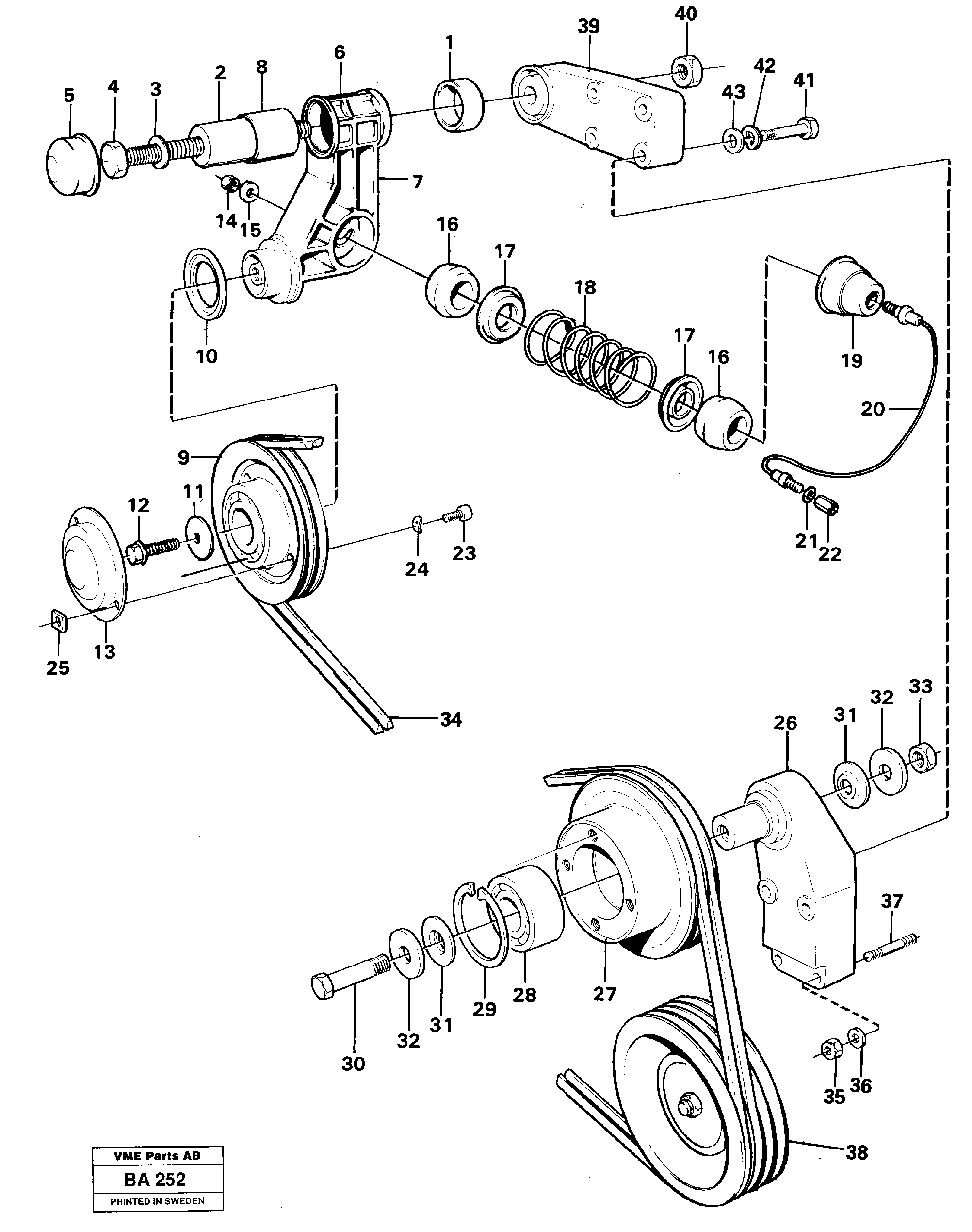 Схема запчастей Volvo A20 VOLVO BM A20 - 5192 Belt transmission 
