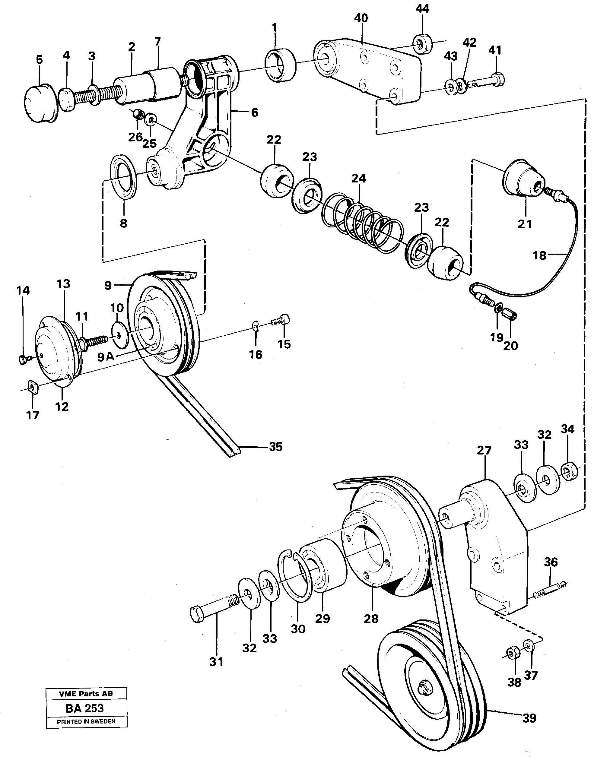 Схема запчастей Volvo A20 VOLVO BM A20 - 5193 Belt transmission 