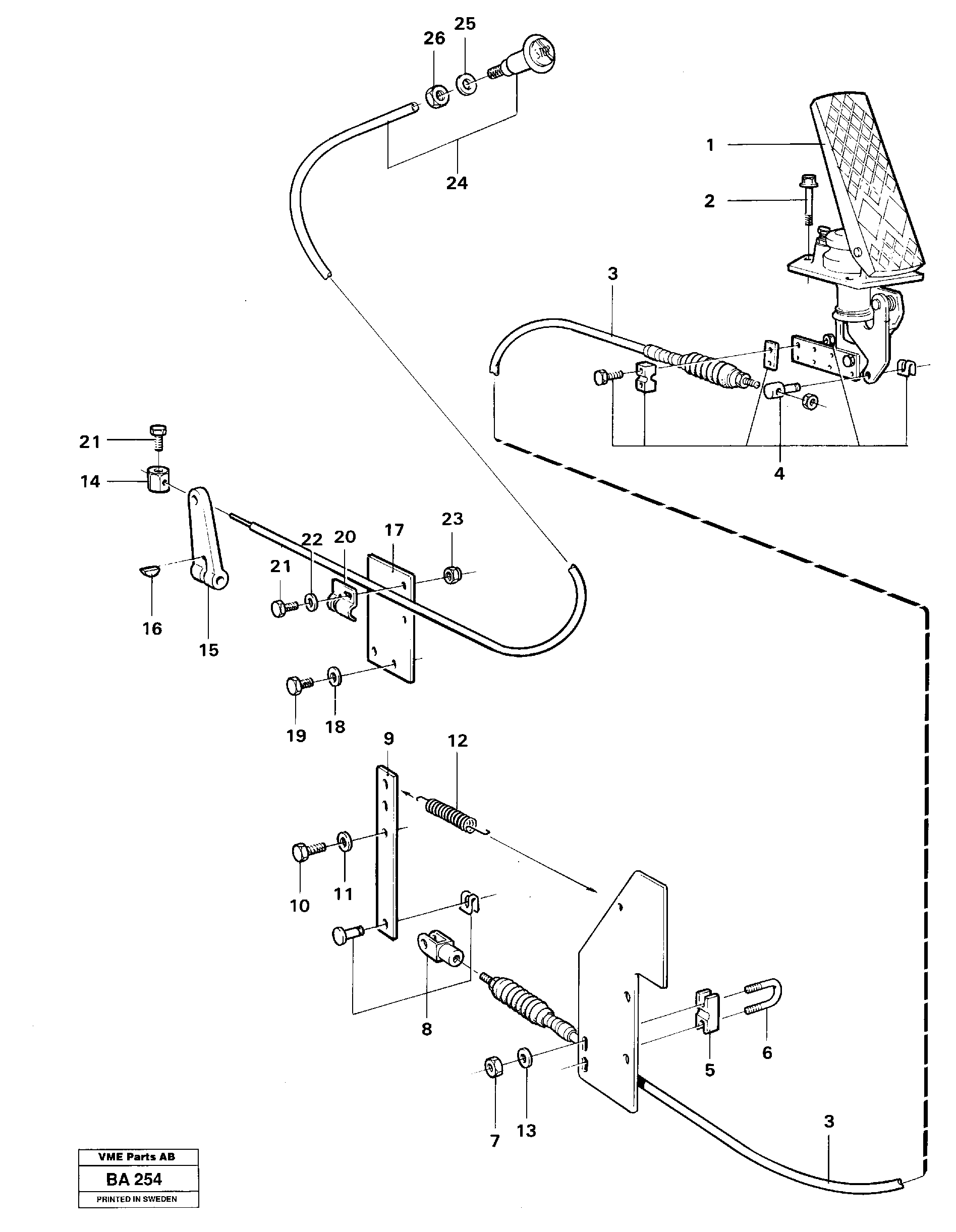 Схема запчастей Volvo A20 VOLVO BM A20 - 15659 Regulator control 