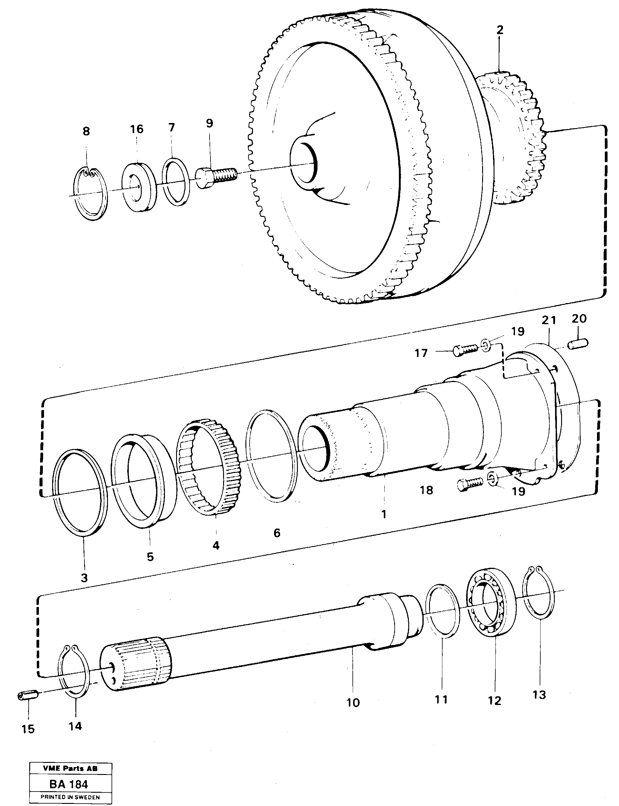 Схема запчастей Volvo A20 VOLVO BM A20 - 18714 Torque converter 