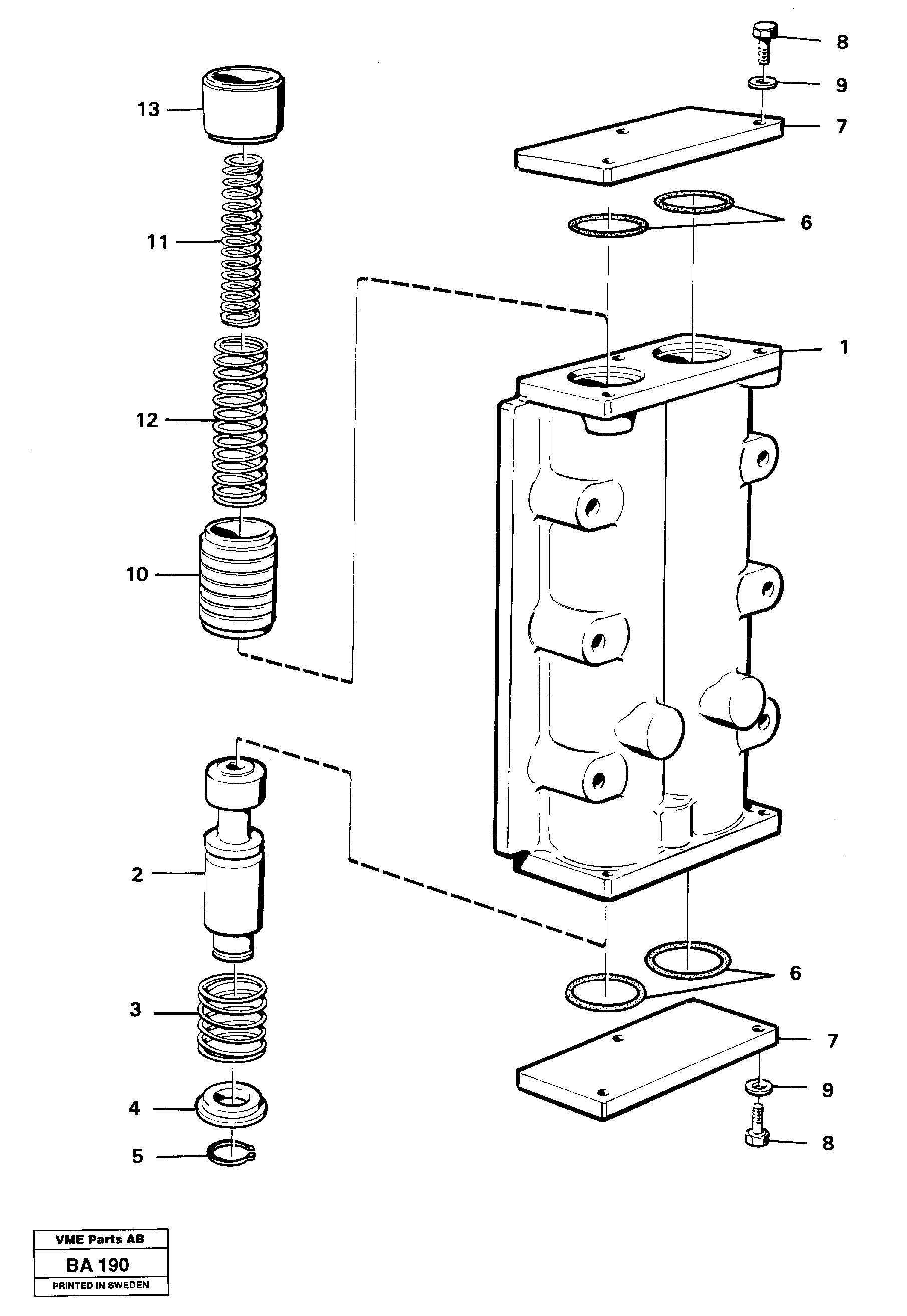 Схема запчастей Volvo A20 VOLVO BM A20 - 15851 Valves 