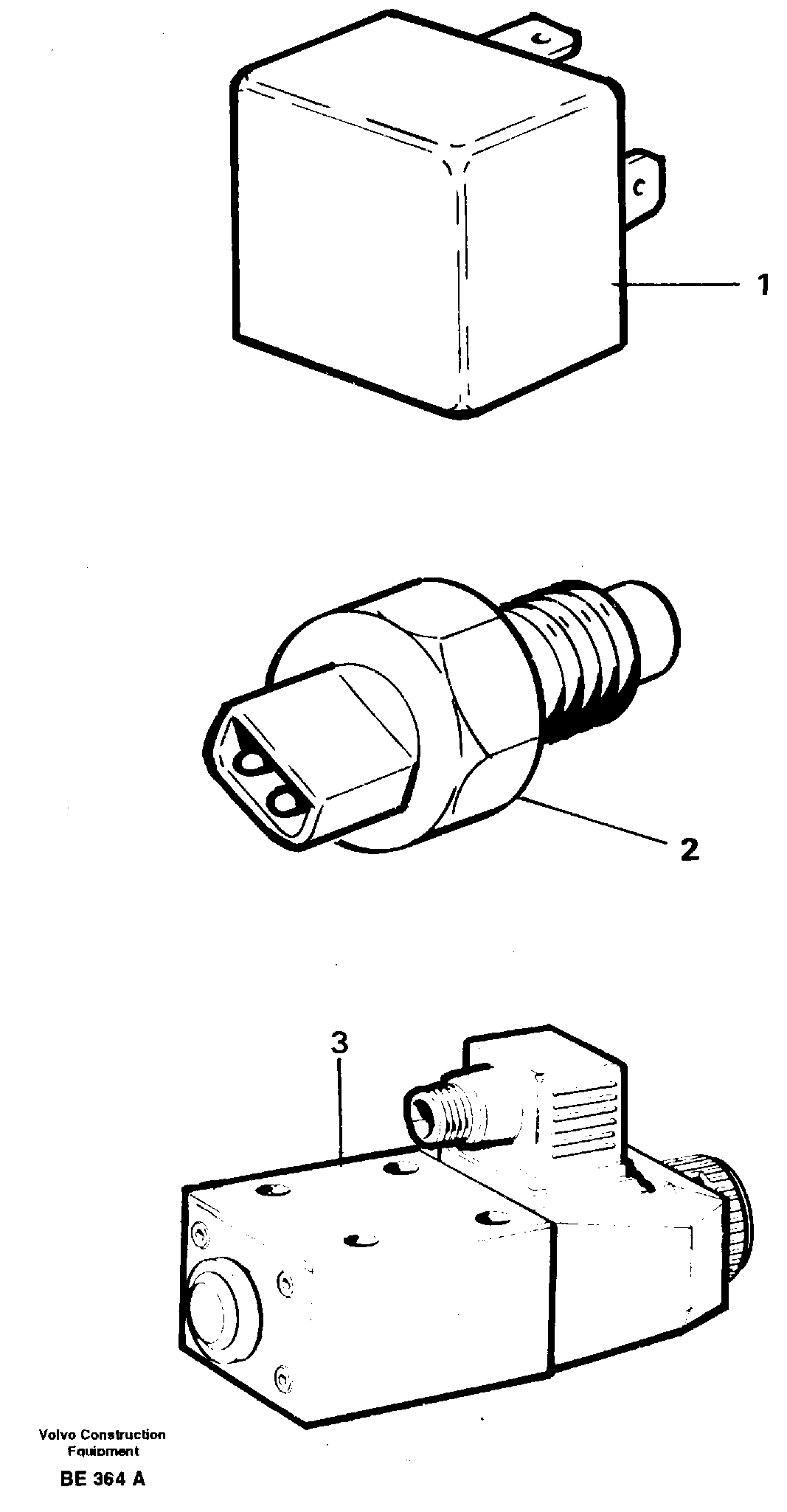 Схема запчастей Volvo A35 Volvo BM A35 - 4329 Relays, sensors and solenoid valves. Referens list 