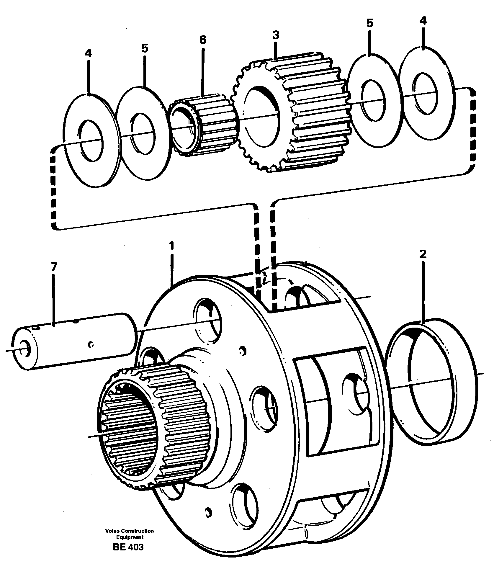 Схема запчастей Volvo A35 Volvo BM A35 - 37899 Planet kit, stage 4 