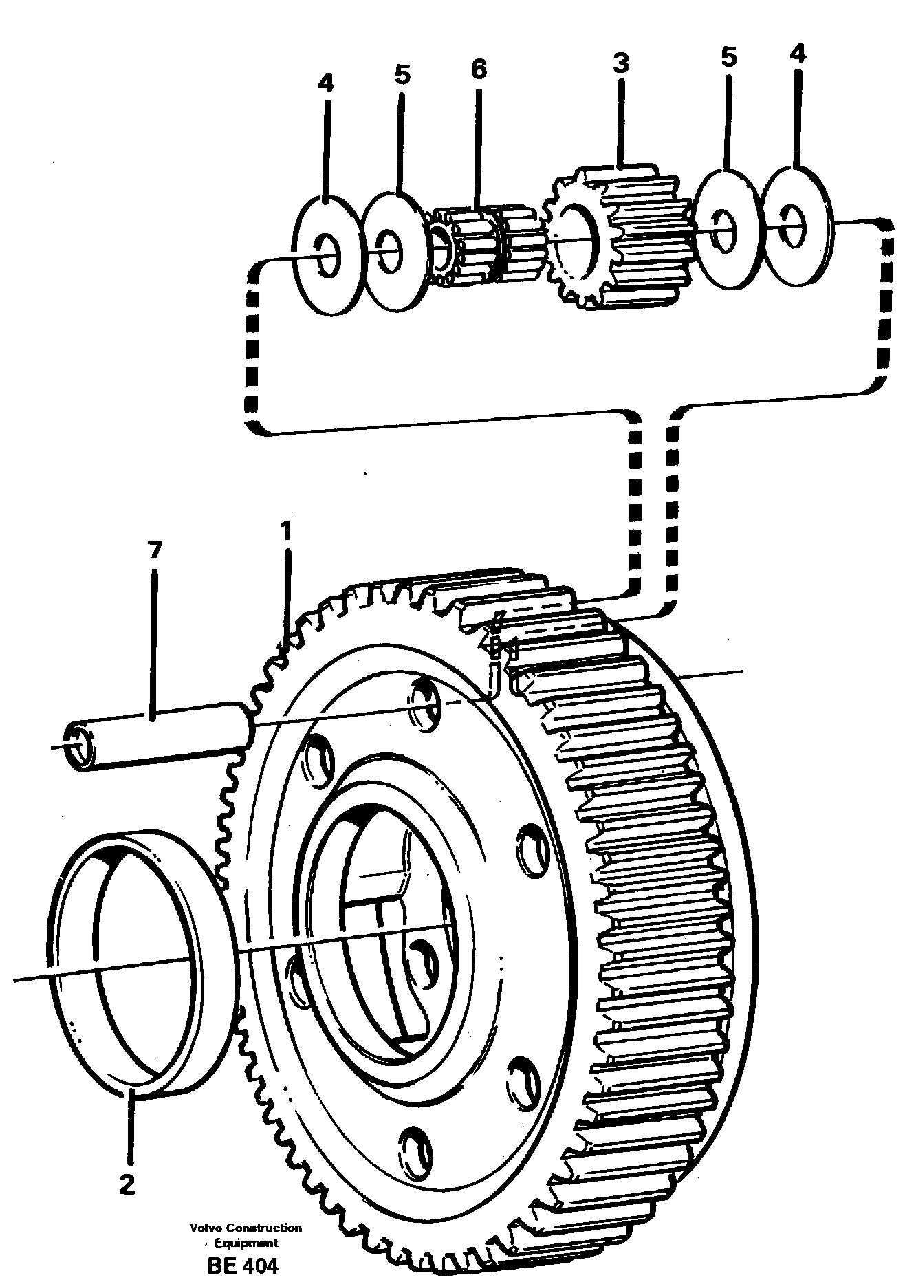 Схема запчастей Volvo A35 Volvo BM A35 - 43347 Planet kit, stage 5 