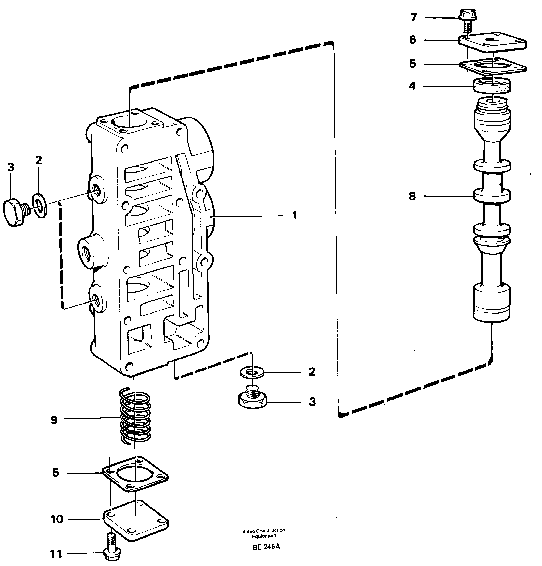 Схема запчастей Volvo A35 Volvo BM A35 - 60643 Клапан ретардера (тормоза-замедлителя) 