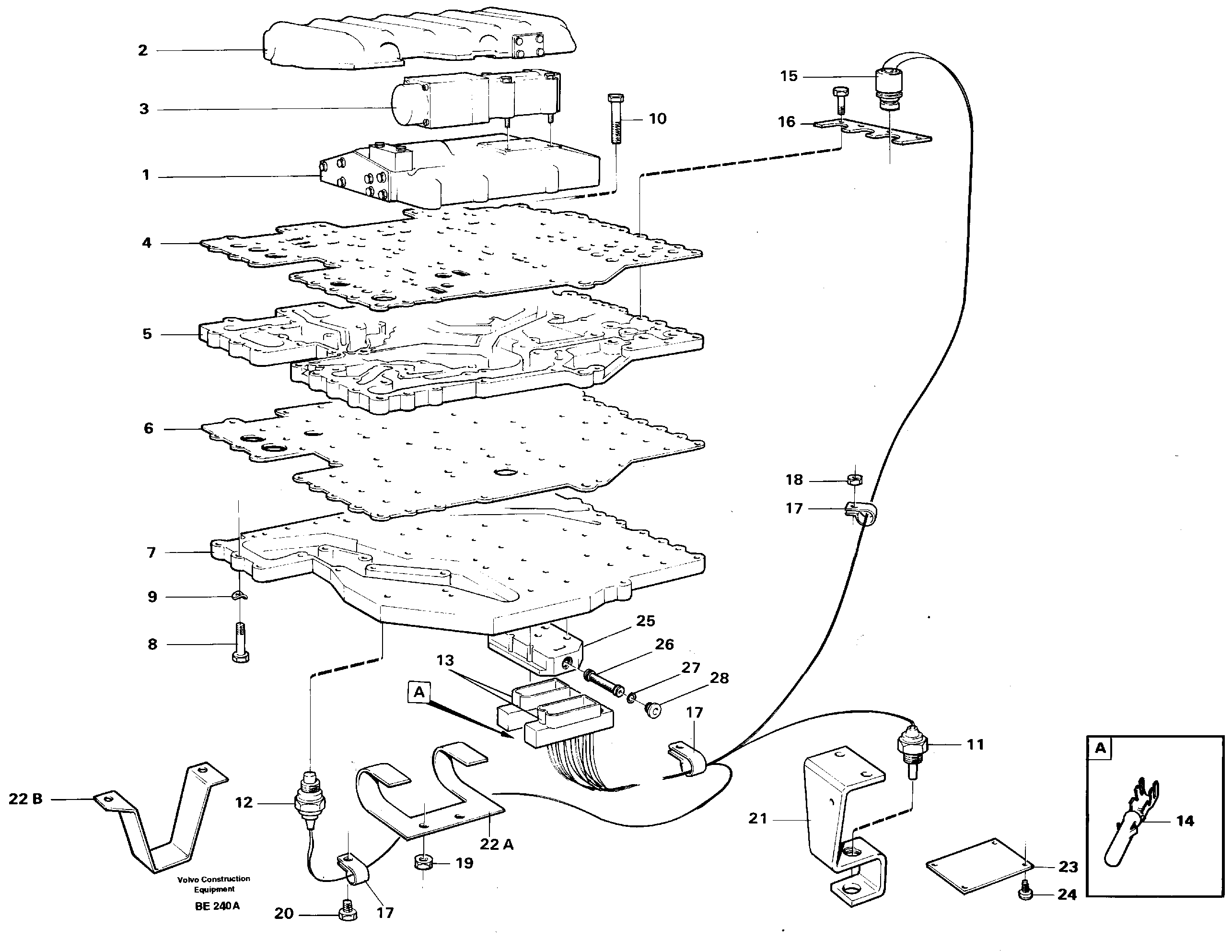 Схема запчастей Volvo A35 Volvo BM A35 - 63622 Система управления 