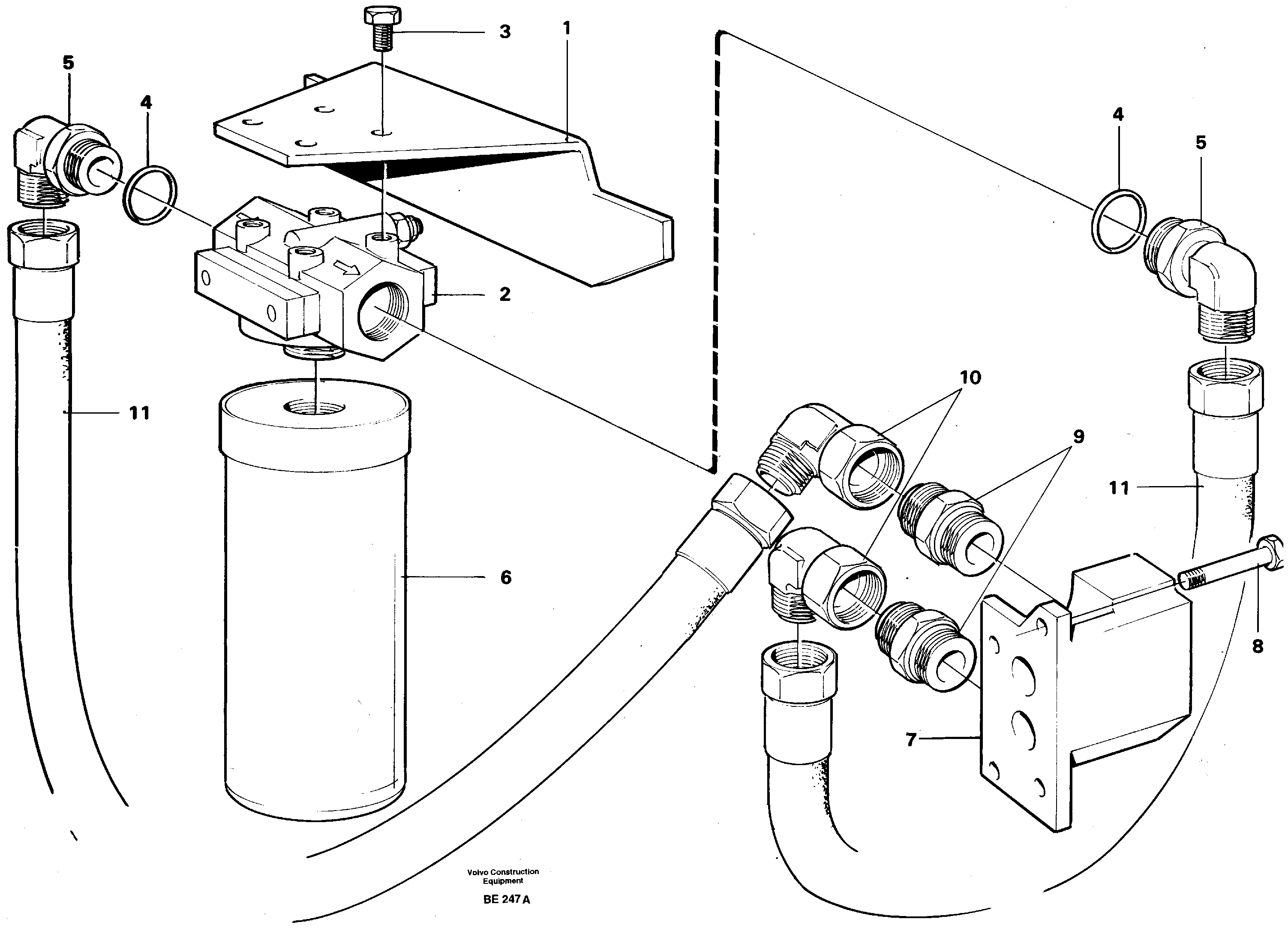 Схема запчастей Volvo A35 Volvo BM A35 - 6812 Фильтр масляный 