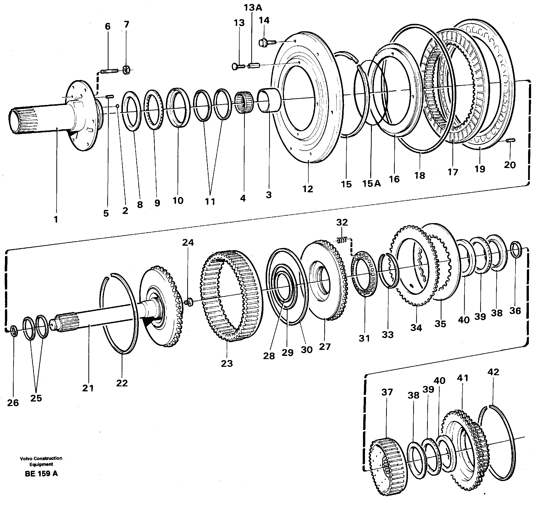 Схема запчастей Volvo A35 Volvo BM A35 - 75699 Ретардер (тормоз-замедлитель) и муфта 