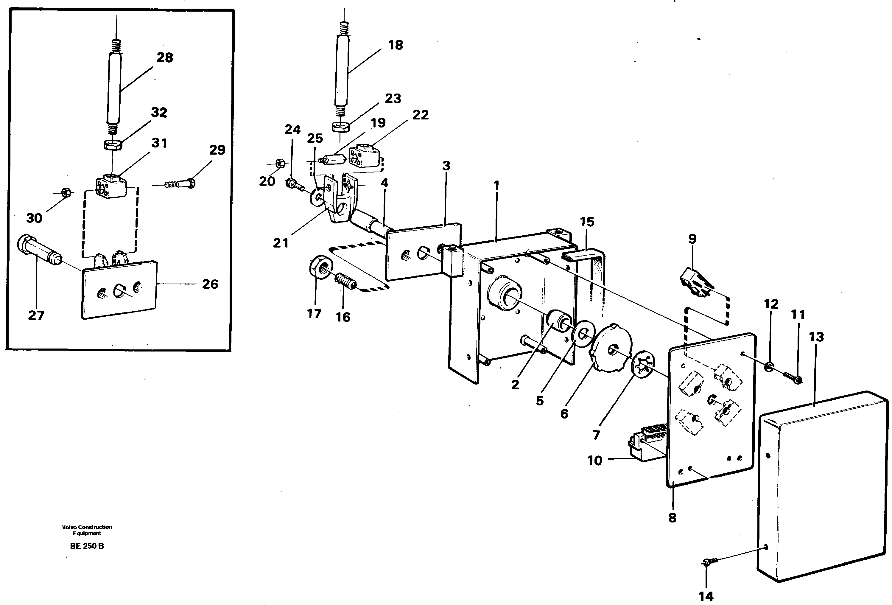 Схема запчастей Volvo A35 Volvo BM A35 - 84724 Gear selector 