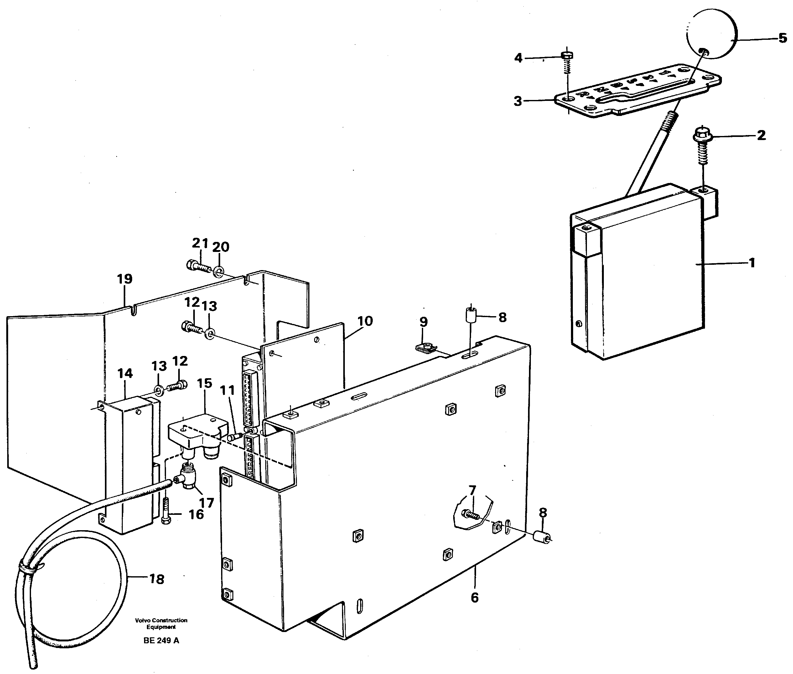 Схема запчастей Volvo A35 Volvo BM A35 - 96980 Control system gear shift control 
