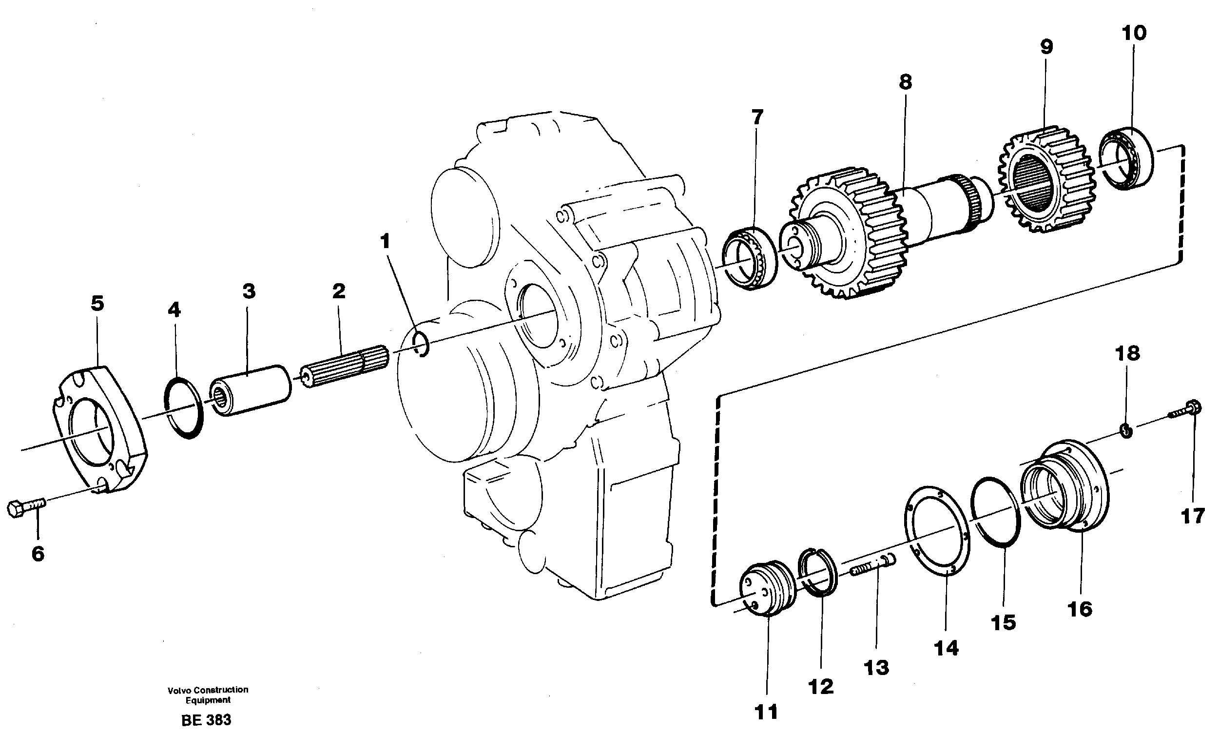Схема запчастей Volvo A35 Volvo BM A35 - 20100 Intermediate shaft 
