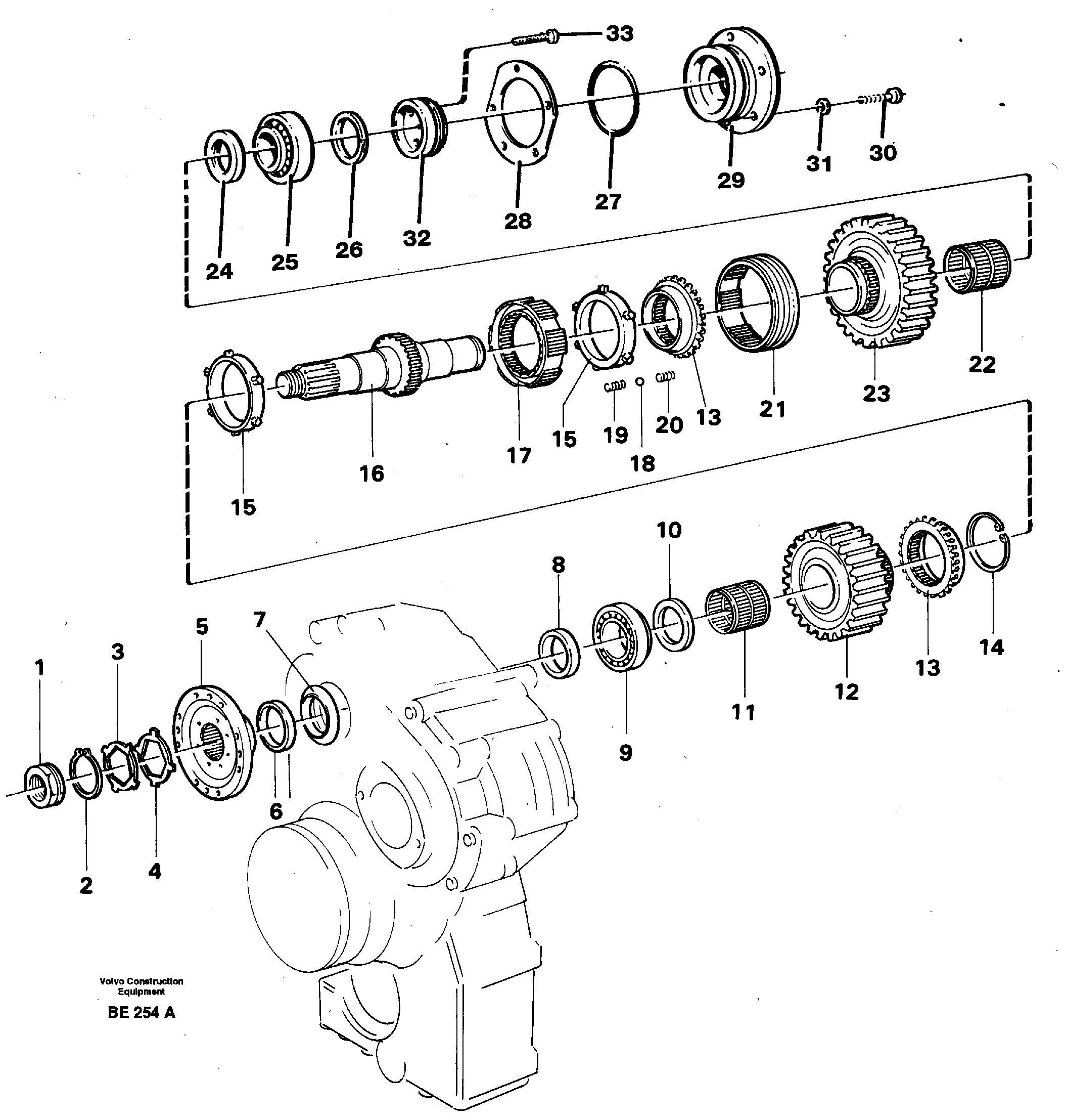 Схема запчастей Volvo A35 Volvo BM A35 - 45263 Upper shaft 