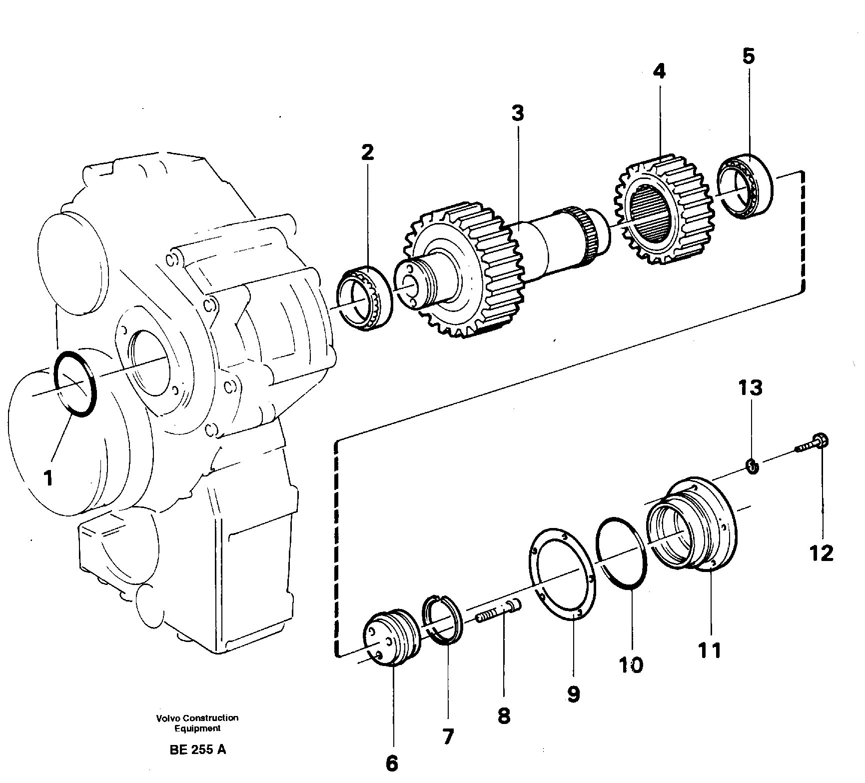 Схема запчастей Volvo A35 Volvo BM A35 - 8164 Intermediate shaft 