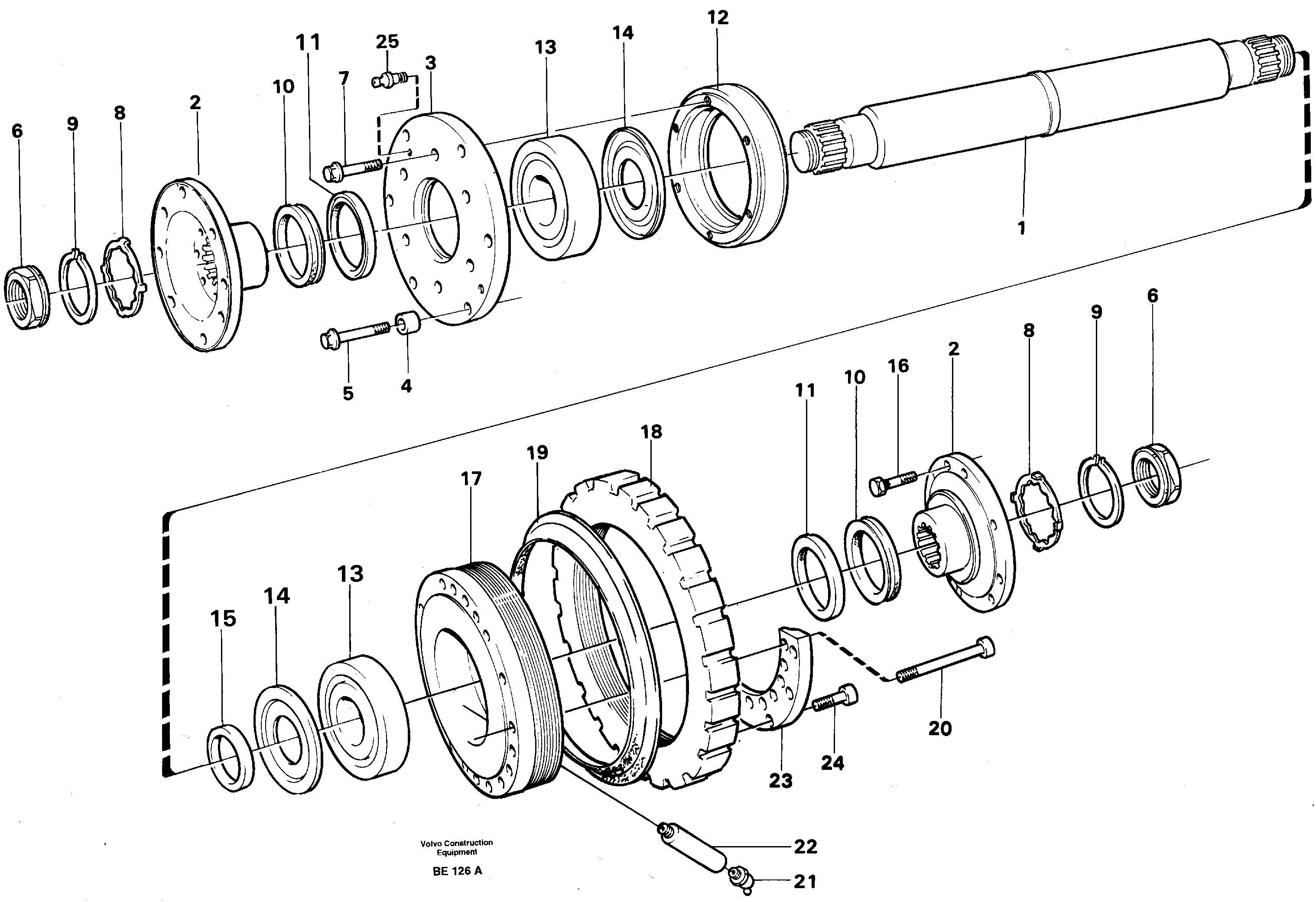 Схема запчастей Volvo A35 Volvo BM A35 - 32279 Intermediate shaft 
