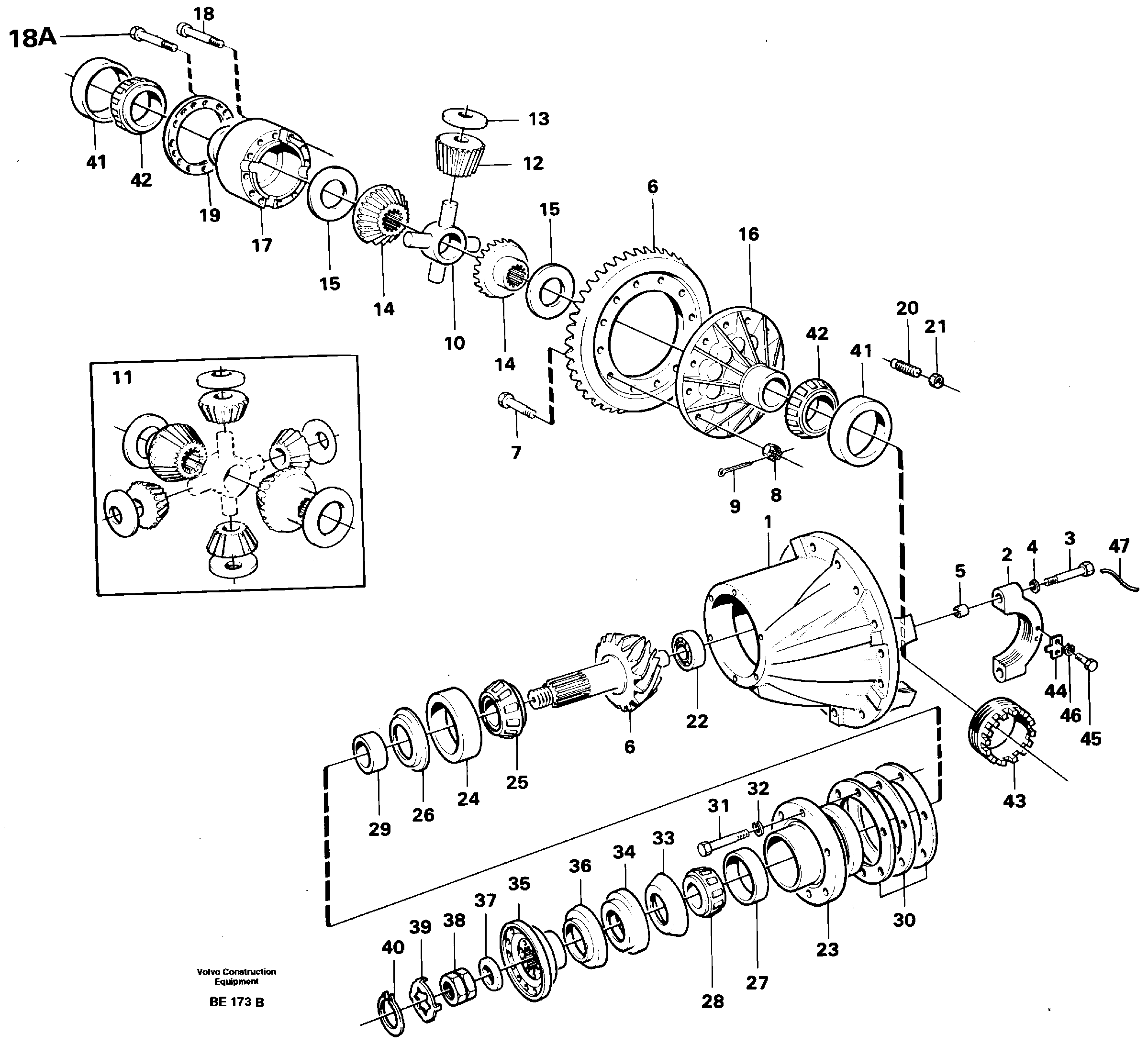 Схема запчастей Volvo A35 Volvo BM A35 - 20457 Final gear 