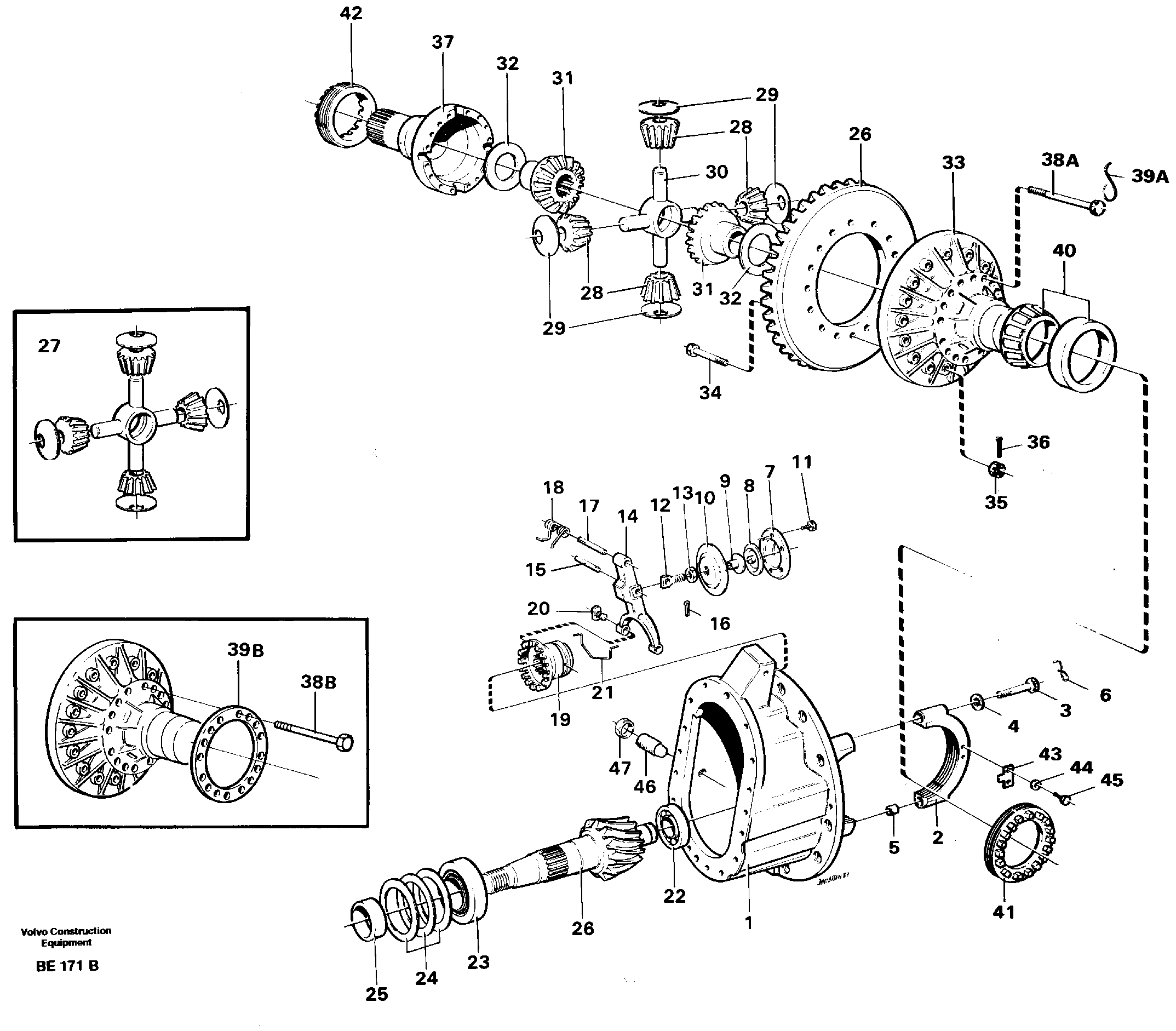 Схема запчастей Volvo A35 Volvo BM A35 - 62123 Final gear 