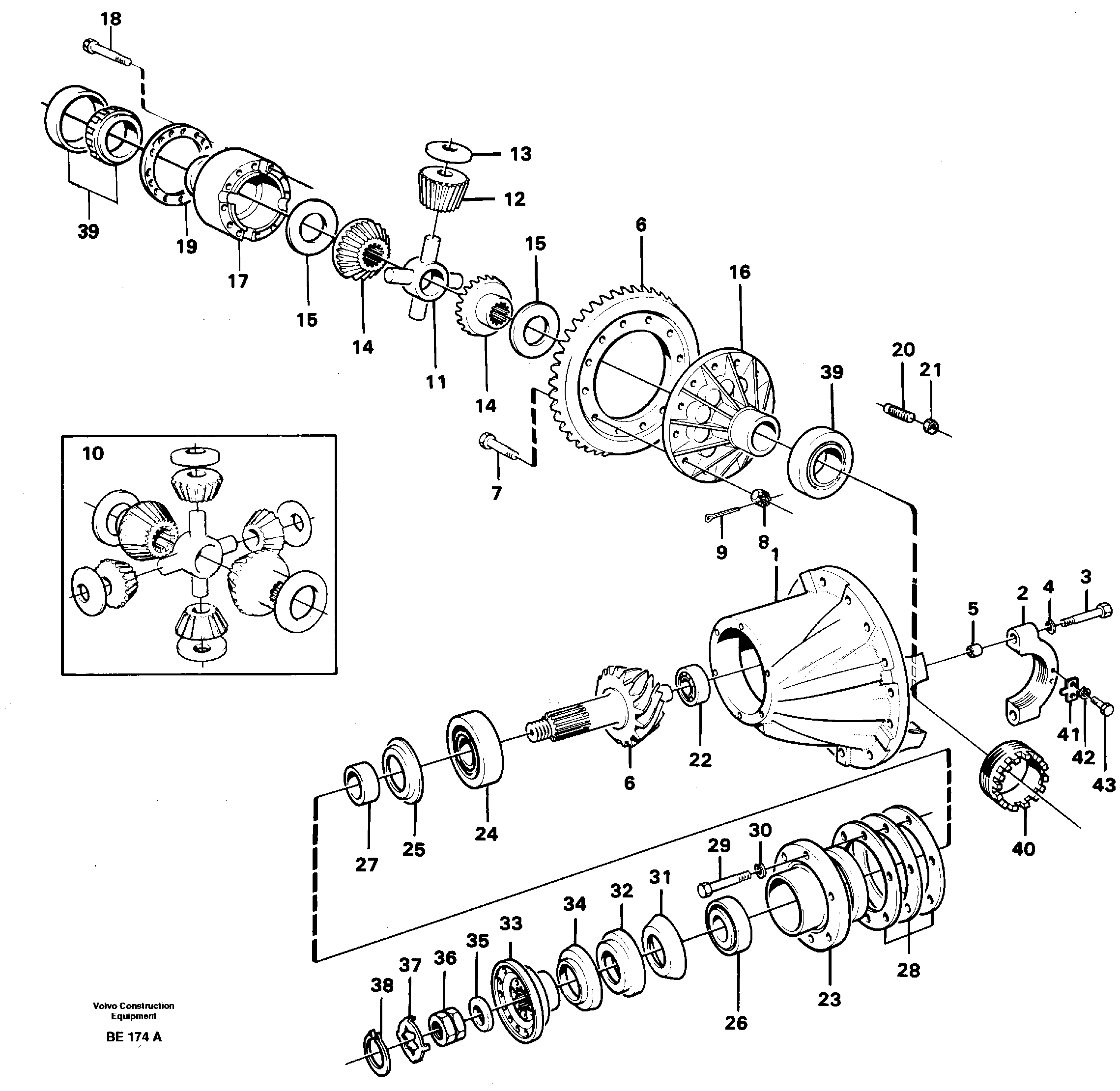 Схема запчастей Volvo A35 Volvo BM A35 - 62124 Final gear 