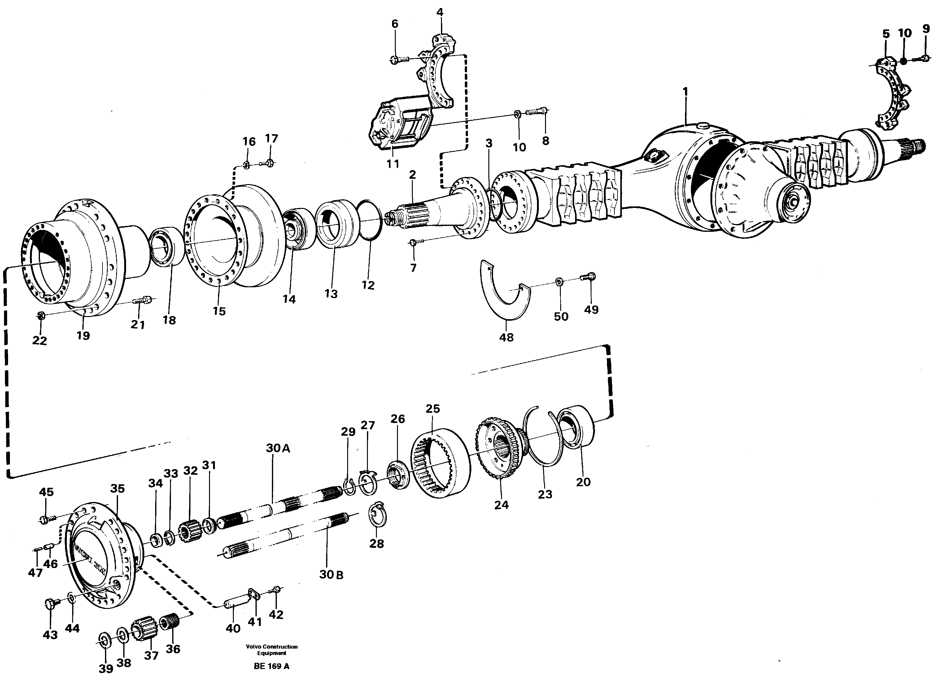 Схема запчастей Volvo A35 Volvo BM A35 - 91123 Planetary gear unit, rear 
